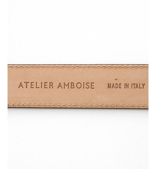 Rouge vif「【ATELIER AMBOISE/アトリエ アンボワーズ】Hバックルレザーベルト」|ベルト|