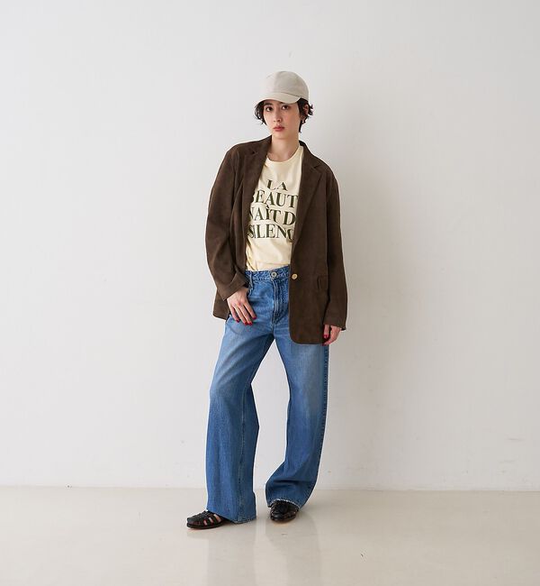 Rouge vif「ゴートスエードシングルジャケット」|テーラードジャケット|