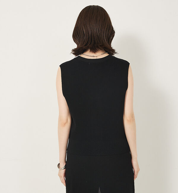 abahouse mavie「【セットアップ対応】ジップニットベスト」|ベスト・ジレ|