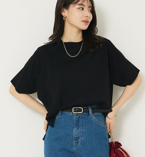 abahouse mavie「【大人の推しT！】シルケット天竺ワイドTシャツ」|Tシャツ・カットソー|