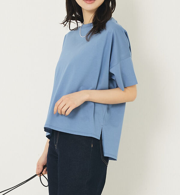 abahouse mavie「【大人の推しT！】シルケット天竺ワイドTシャツ」|Tシャツ・カットソー|