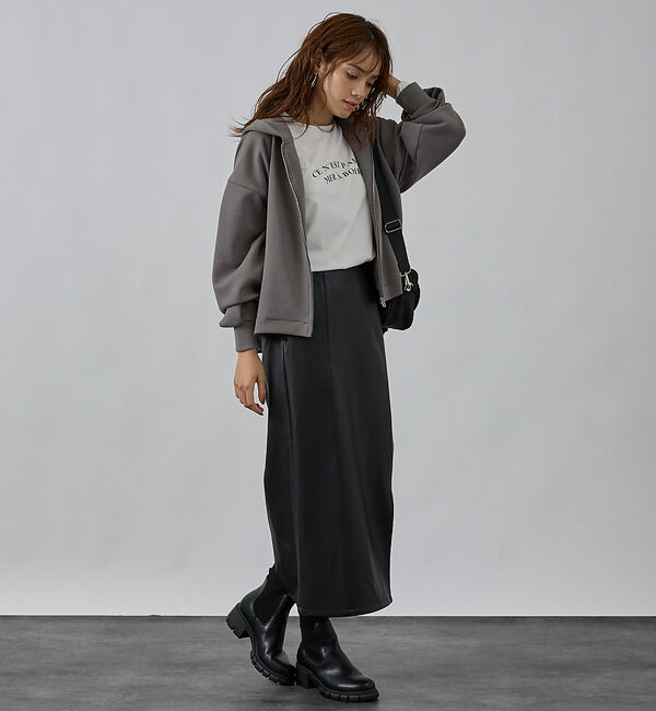 abahouse mavie「シルキーダンボールフーディー」|パーカー|