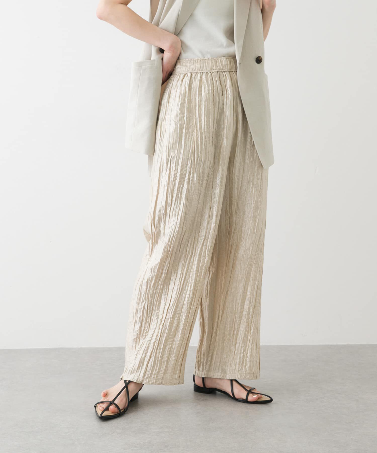 SENSE OF PLACE by URBAN RESEARCH「クリンクルイージーパンツ」|その他|ベージュ