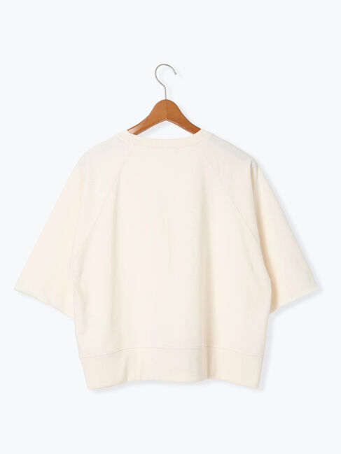 Lugnoncure「7分袖カットオフミニ裏毛トップス」|Tシャツ・カットソー|