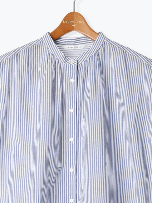 Lugnoncure「綿麻バンドカラーブラウス」|シャツ・ブラウス|