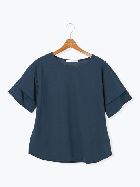 Lugnoncure「プレーティング袖タックTシャツ」|Tシャツ・カットソー|