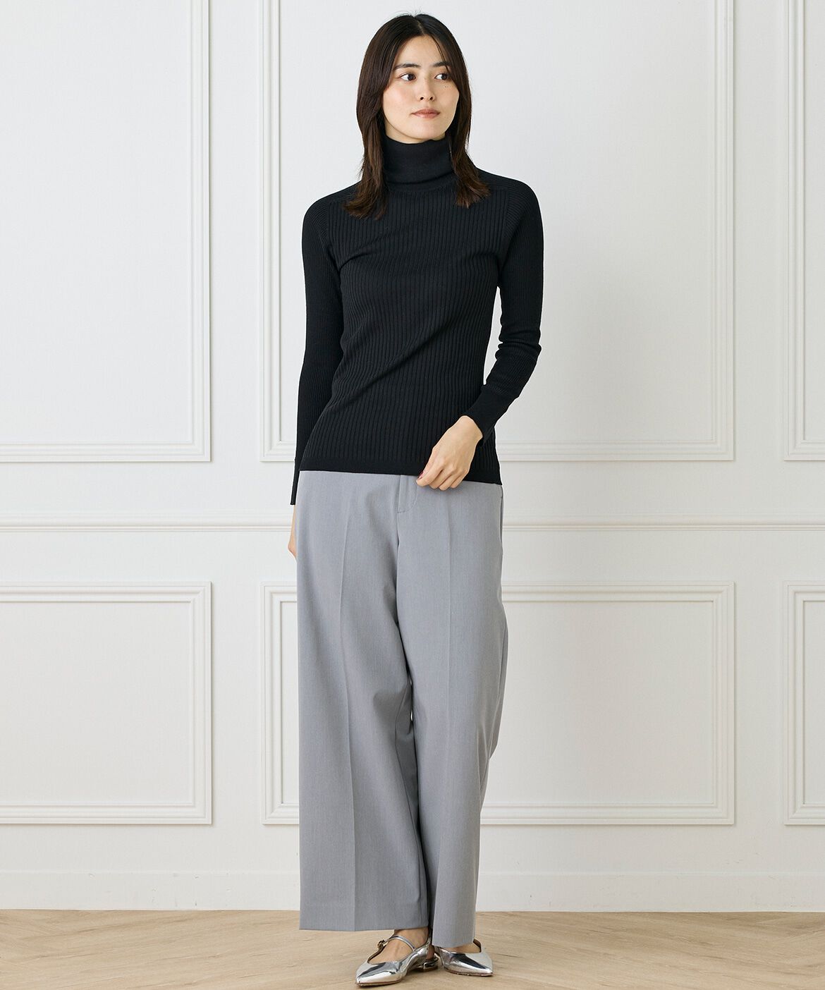 INED「リブタートルニット《Cuoo》」|ニット・セーター|