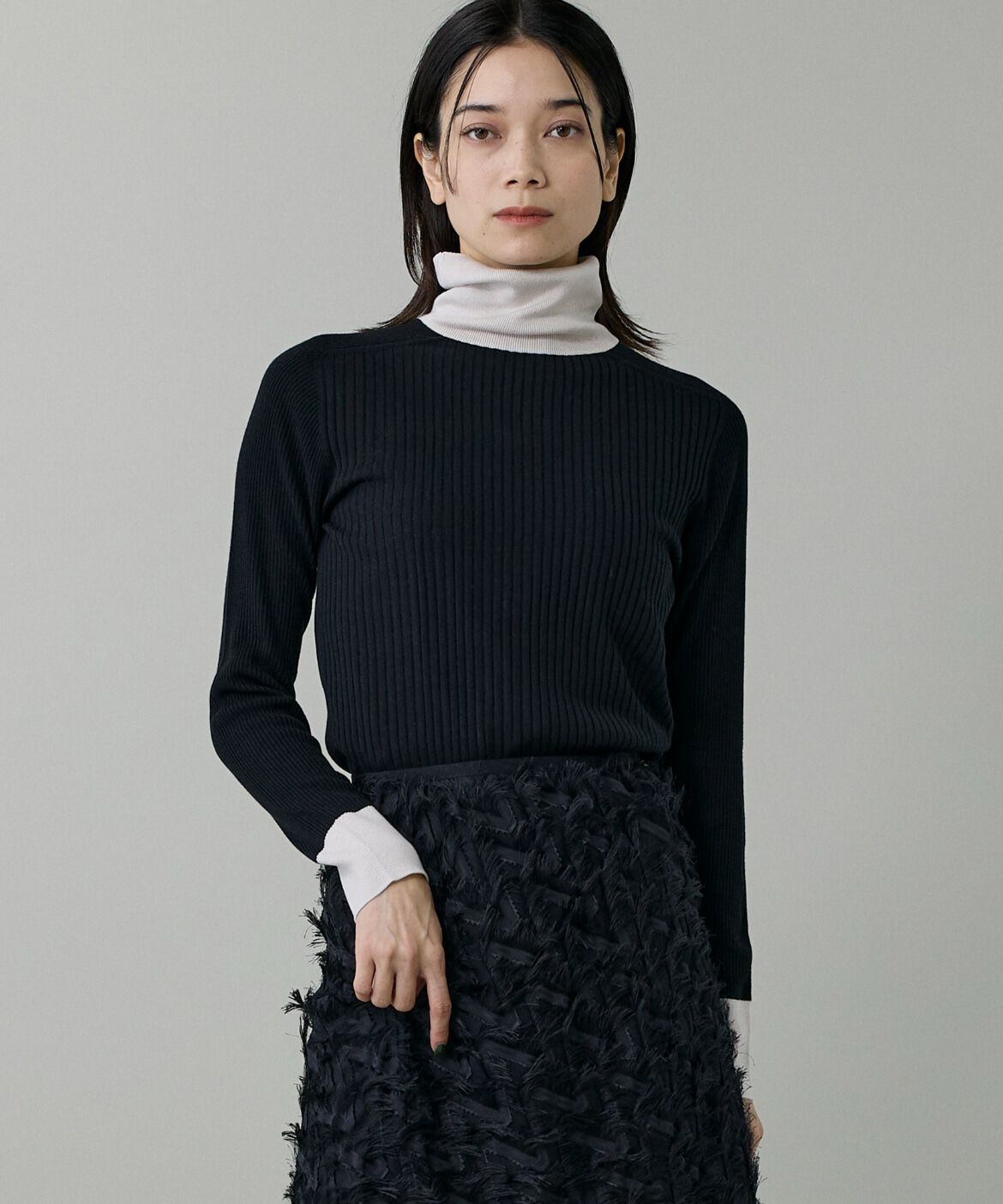 INED「リブタートルニット《Cuoo》」|ニット・セーター|ソノタ9