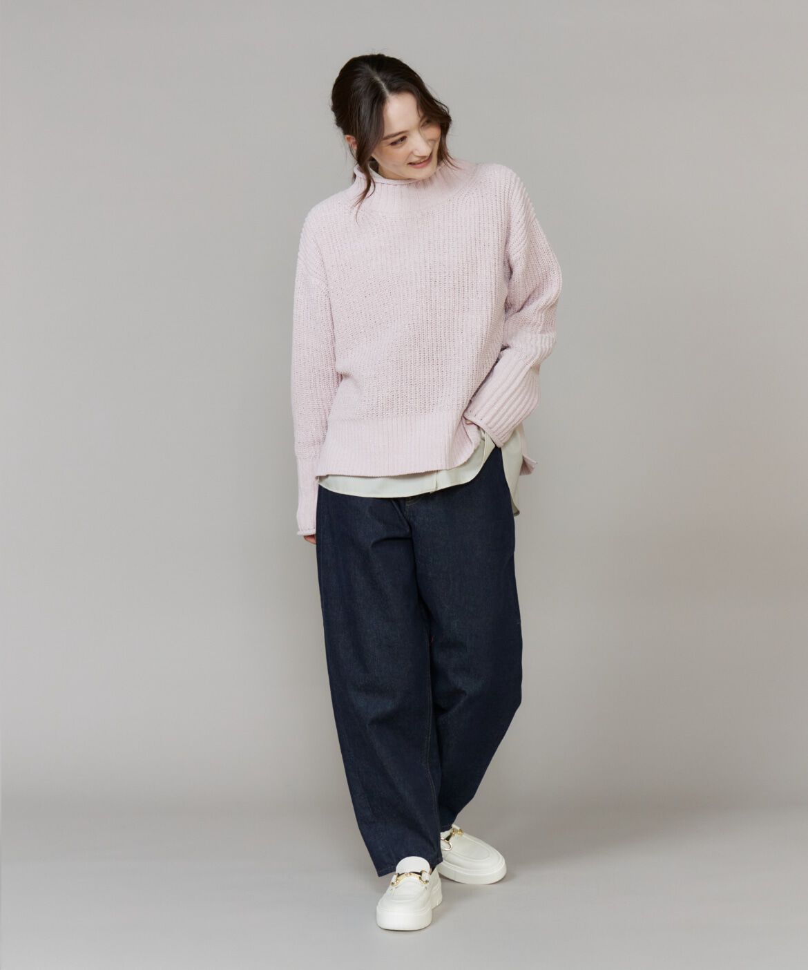 DAY by DAY it&rsquo;s international「ラメモール畦編みハイネックニット」|ニット・セーター|