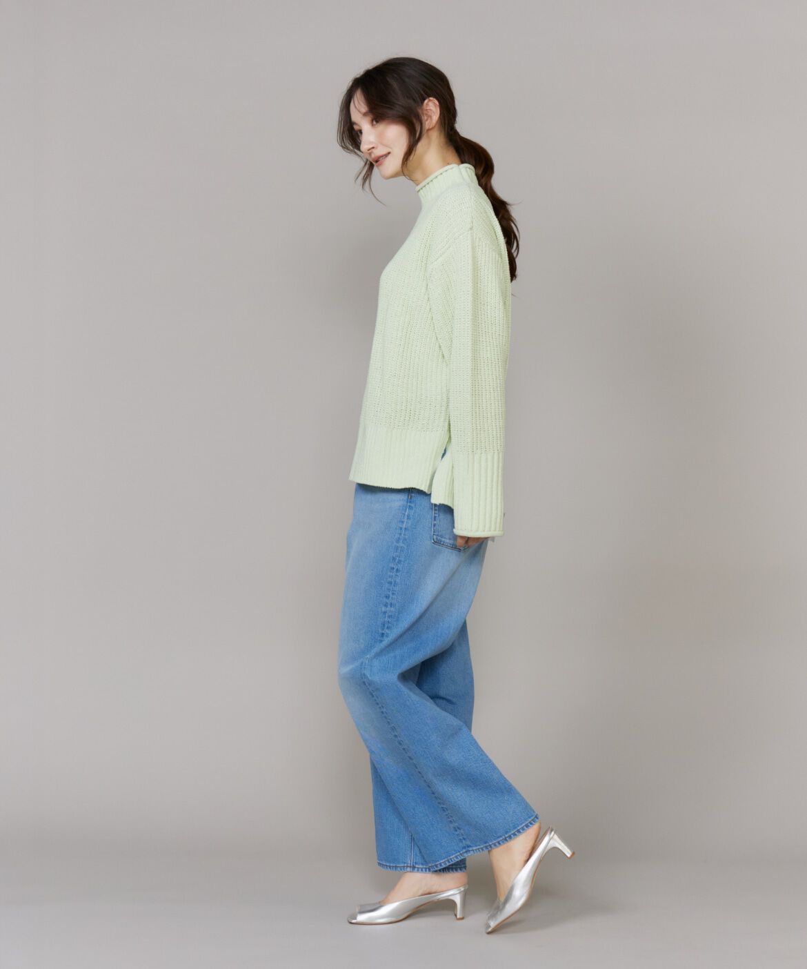 DAY by DAY it&rsquo;s international「ラメモール畦編みハイネックニット」|ニット・セーター|