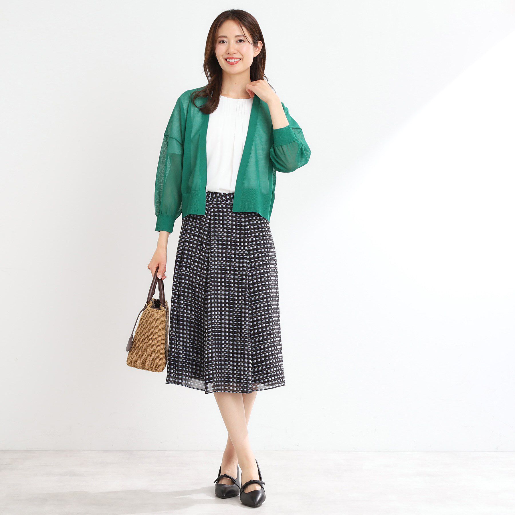 Reflect「【手洗い可】キレイめシアーカーディガン」|カーディガン|