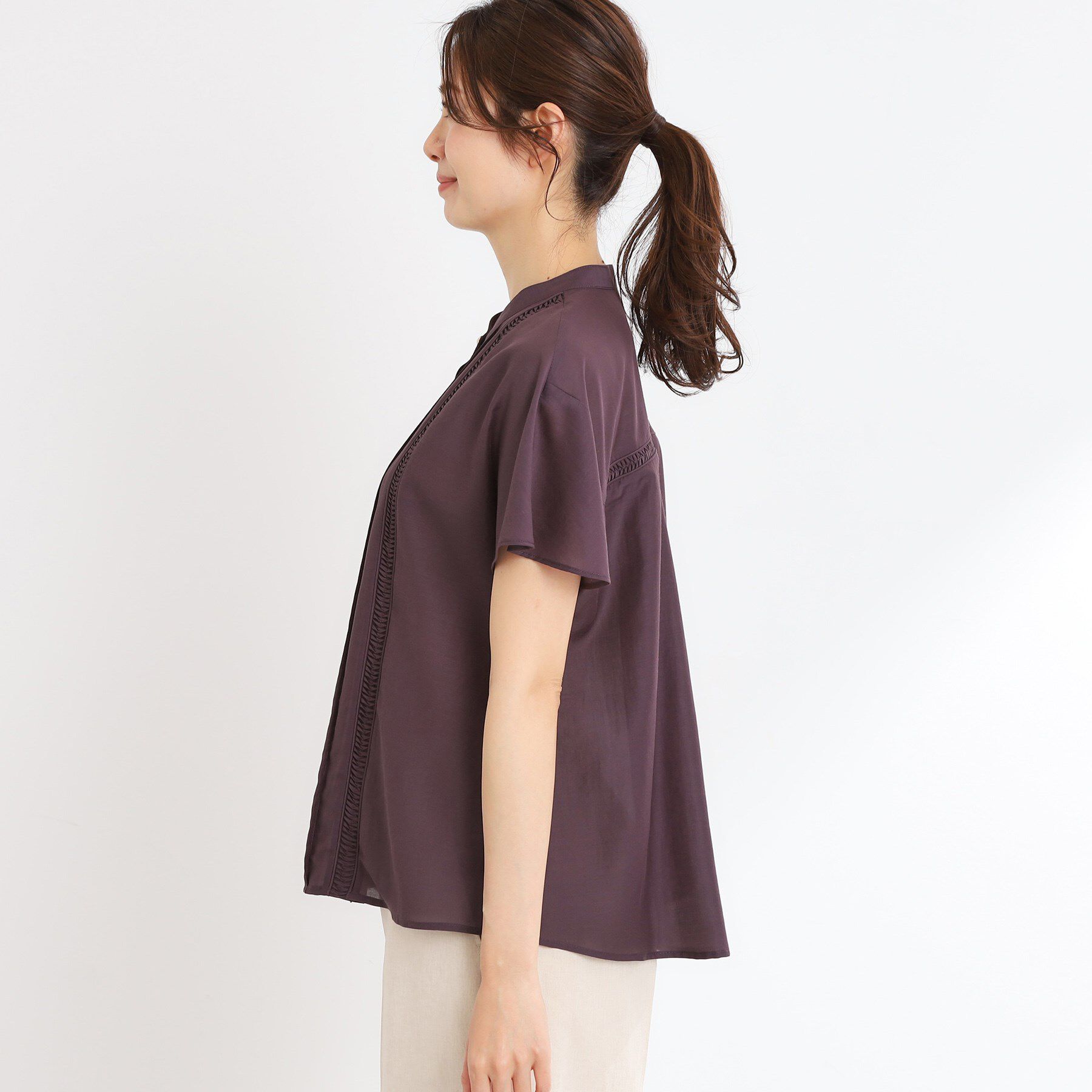 Reflect「【選べる7色◎／手洗い可】フロントピンタックデザインブラウス」|シャツ・ブラウス|