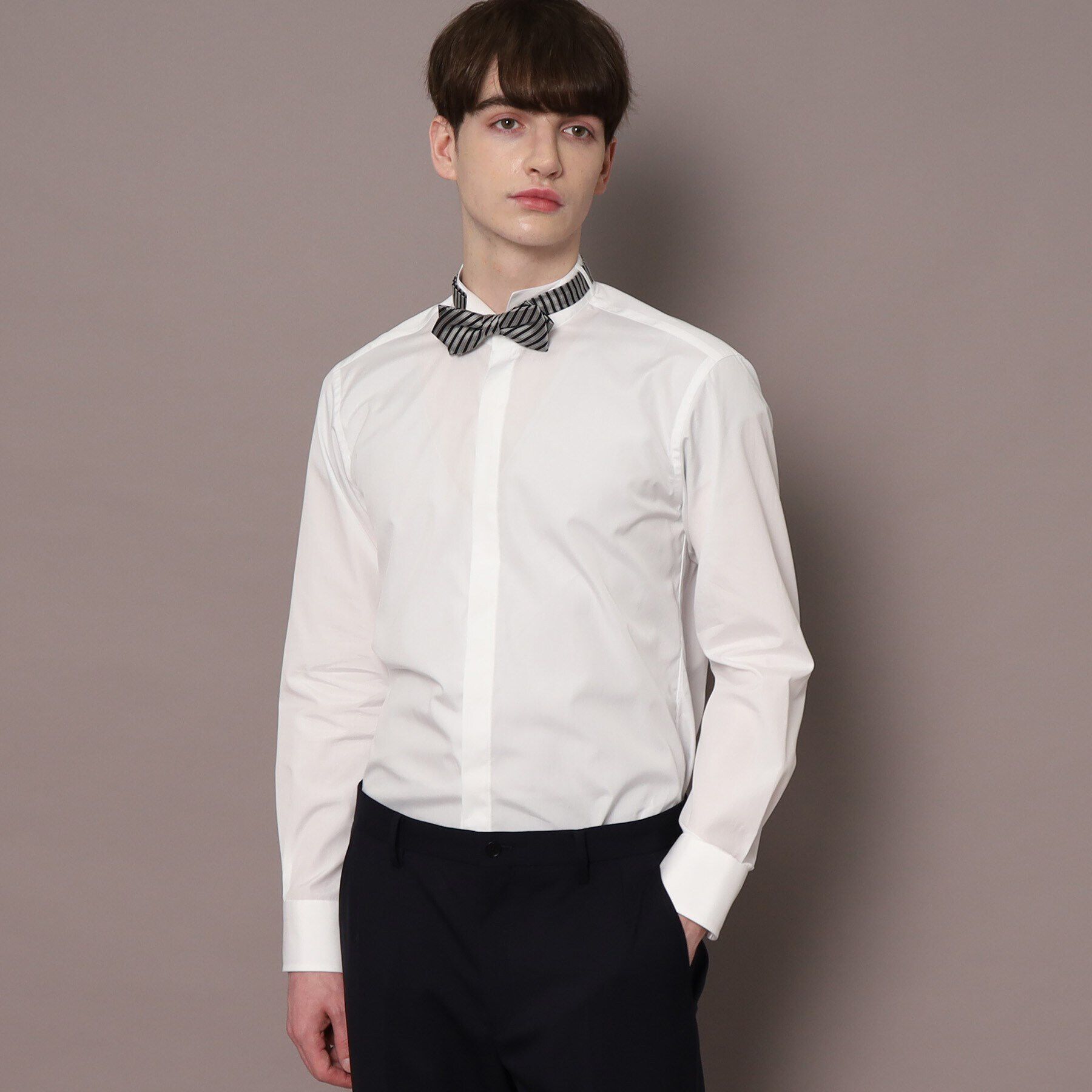 DRESSTERIOR「120双糸ウイングカラーシャツ」|シャツ・ブラウス|