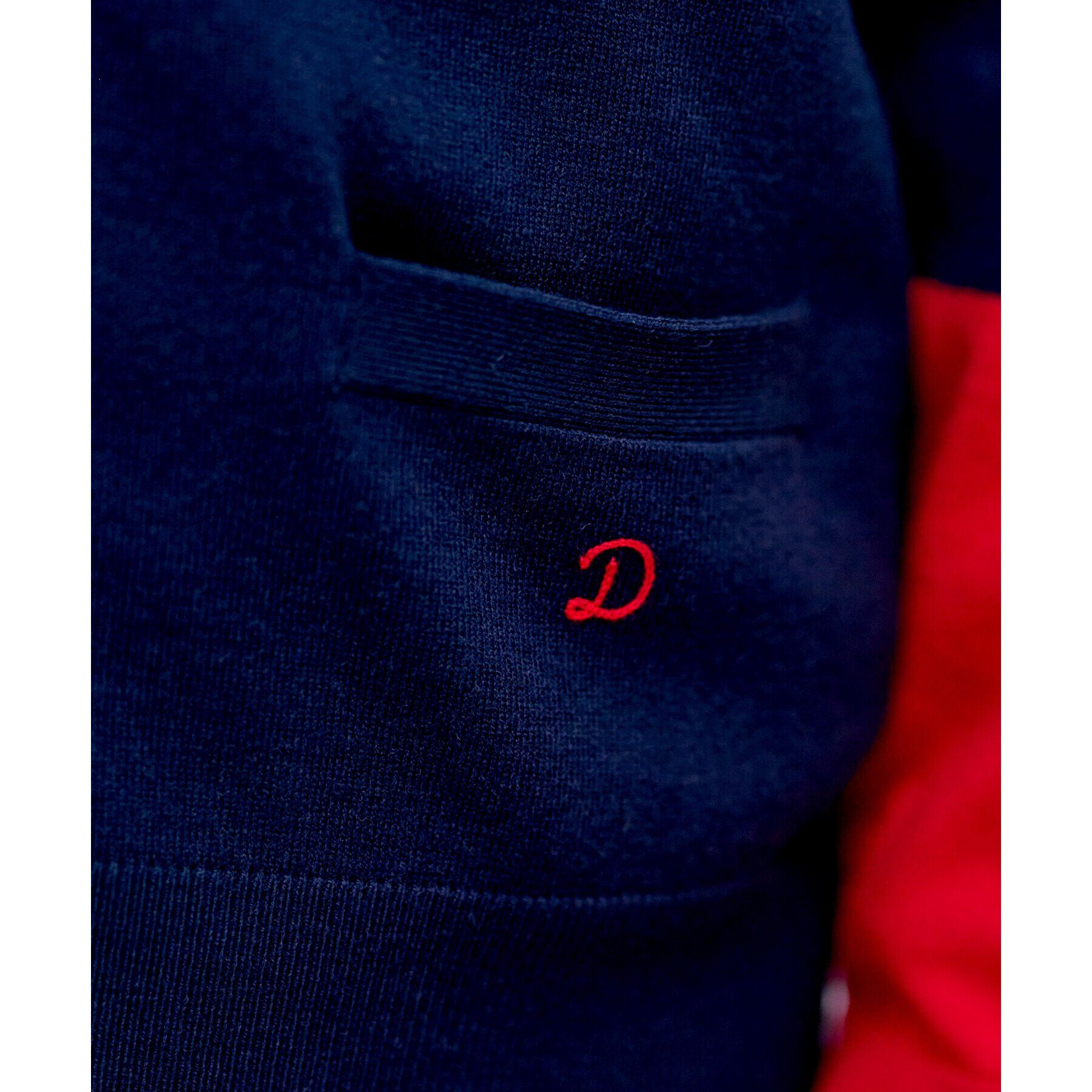 DRESSTERIOR「スリーブカラーブロックカーディガン」|カーディガン|