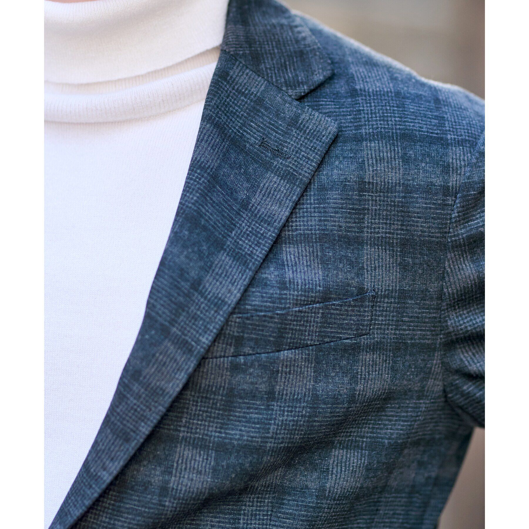 DRESSTERIOR「【セットアップ可】ネイビーグレンチェックSET UPジャケット」|テーラードジャケット|