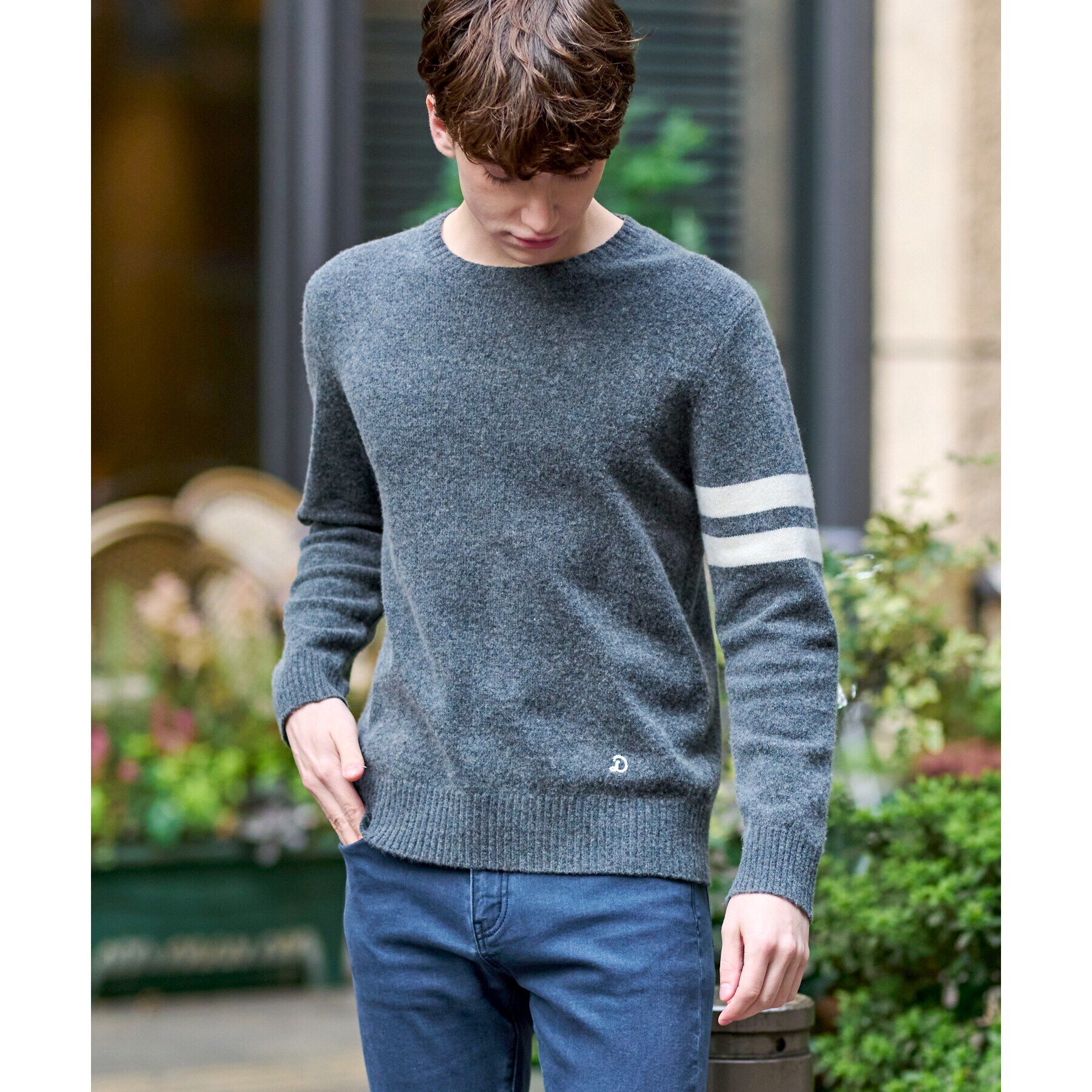 DRESSTERIOR「ラムウール混クルーネックニット」|ニット・セーター|