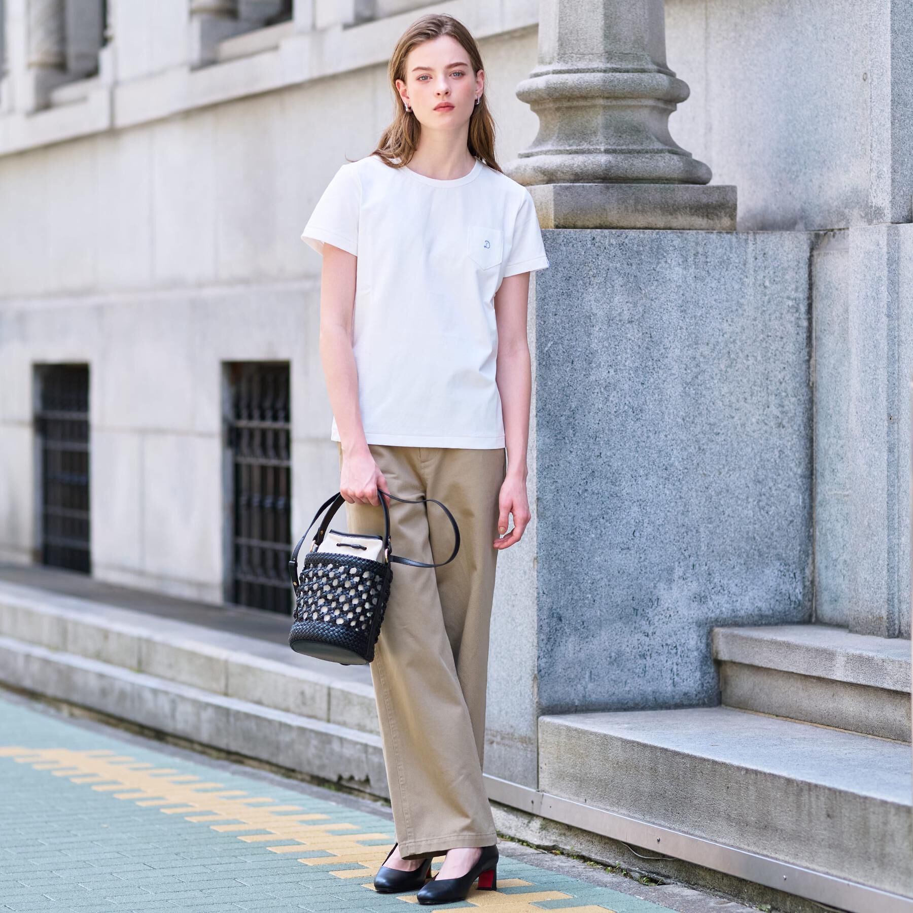 DRESSTERIOR「【洗える/バックプリント】再生ポリエステルホエイルプリントTシャツ」|Tシャツ・カットソー|