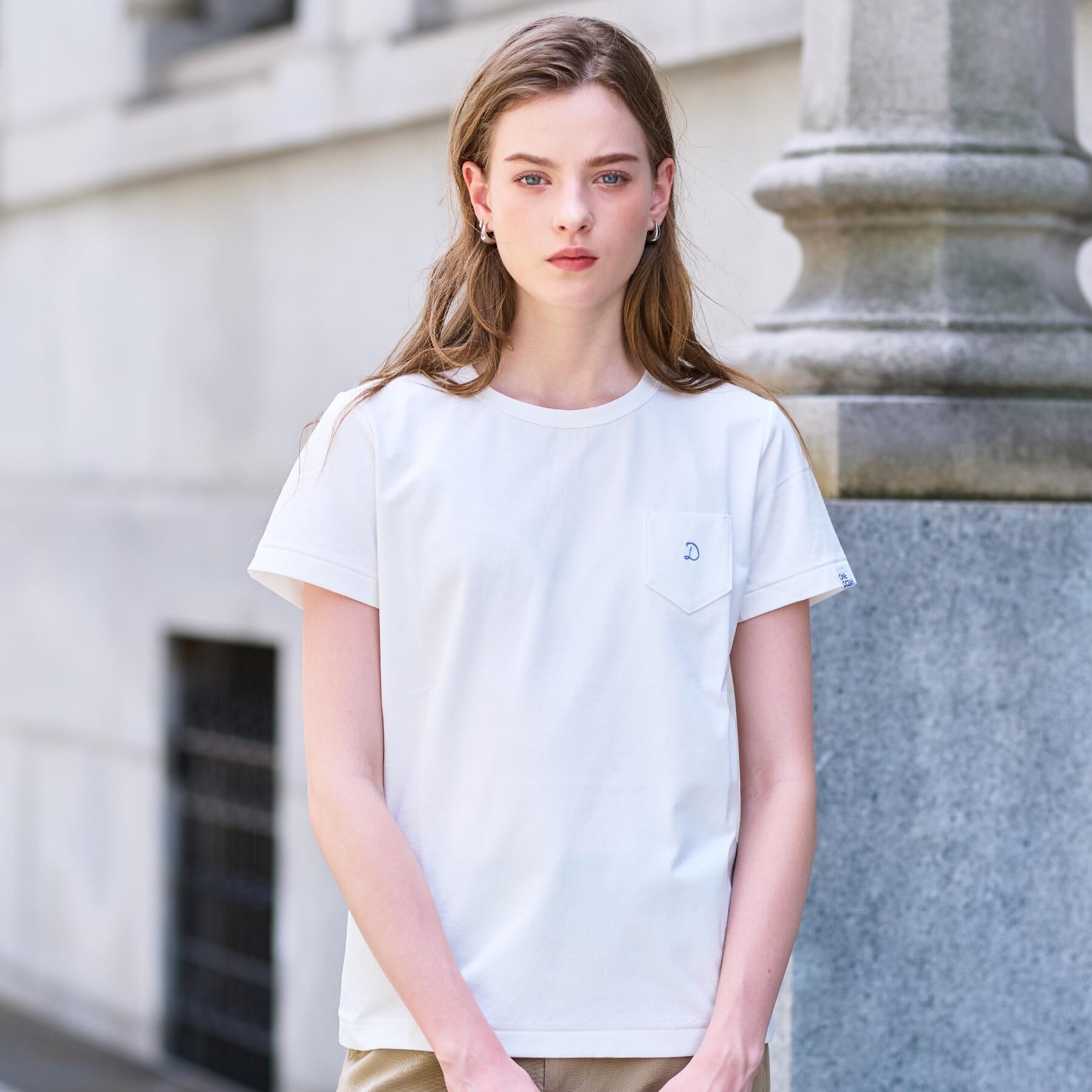 DRESSTERIOR「【洗える/バックプリント】再生ポリエステルホエイルプリントTシャツ」|Tシャツ・カットソー|