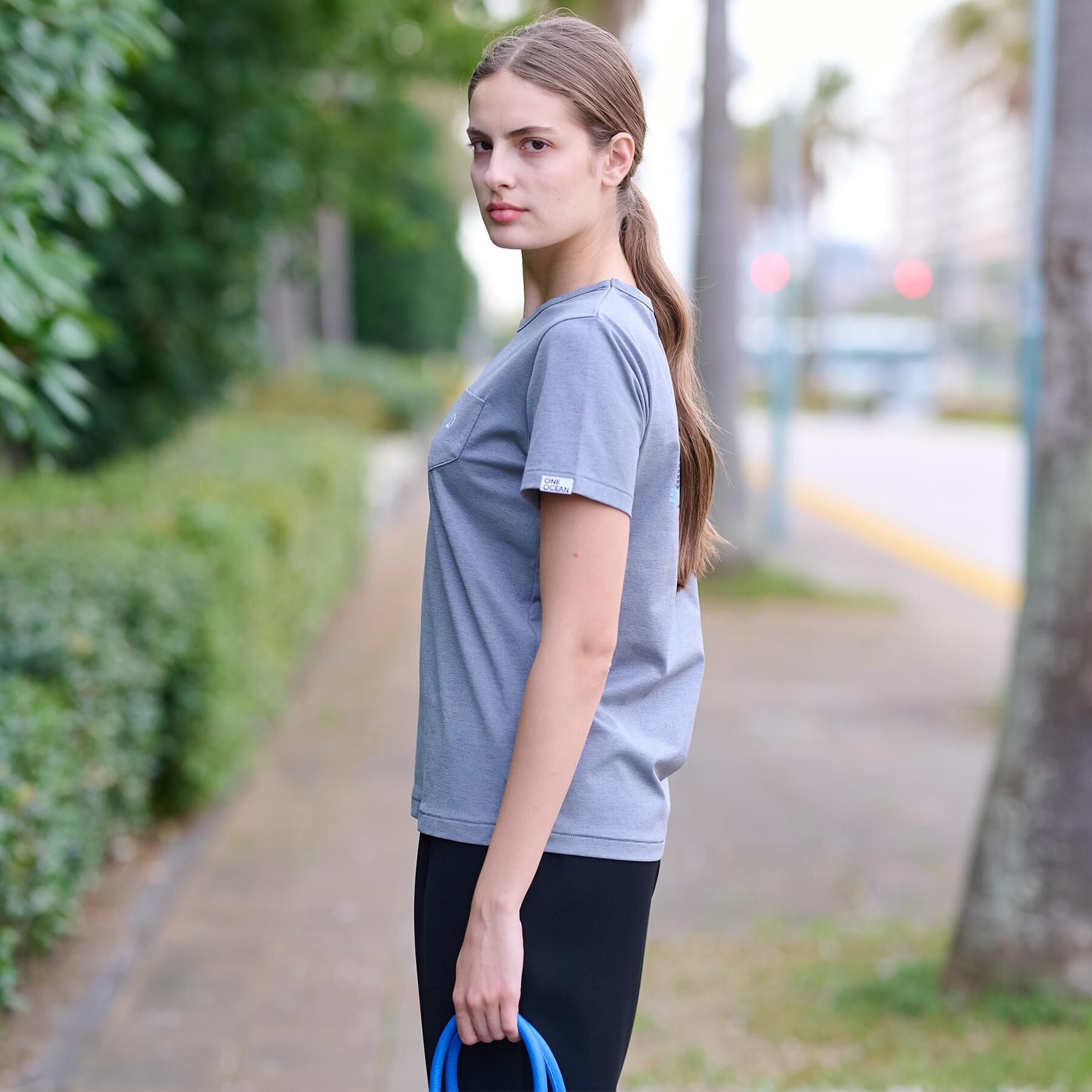 DRESSTERIOR「【洗える/バックプリント】再生ポリエステルホエイルプリントTシャツ」|Tシャツ・カットソー|