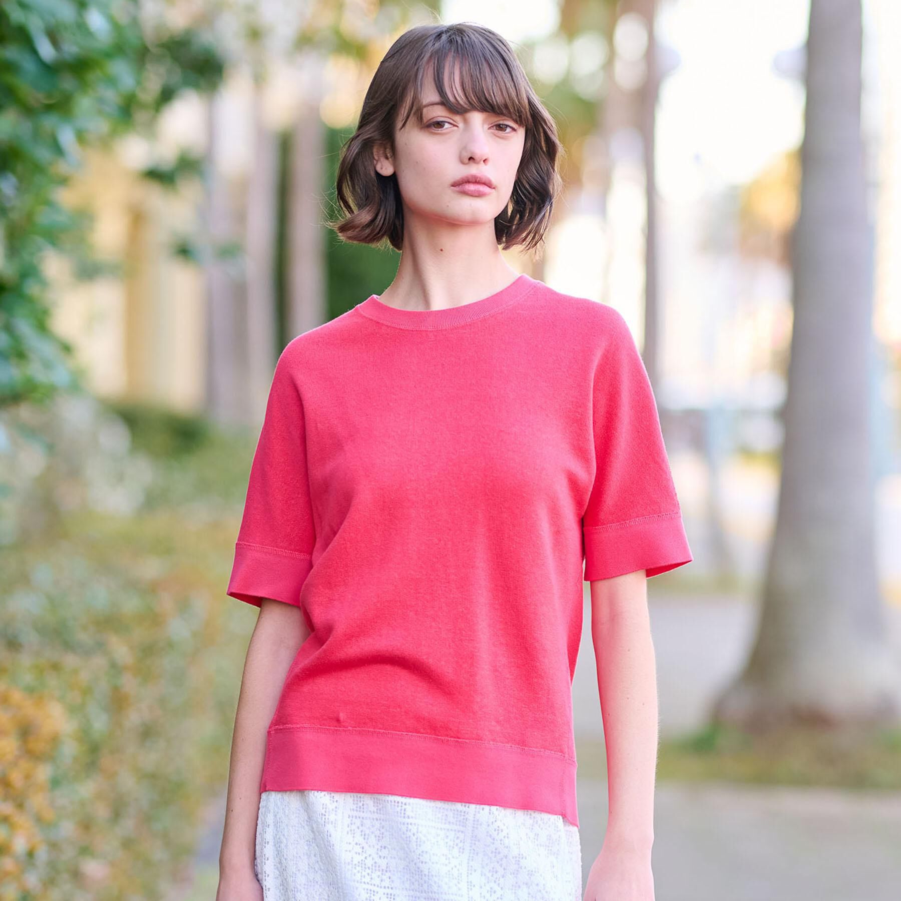 DRESSTERIOR「【毎年人気！／洗える】リネン裏毛ハーフスリーブプルオーバー」|Tシャツ・カットソー|