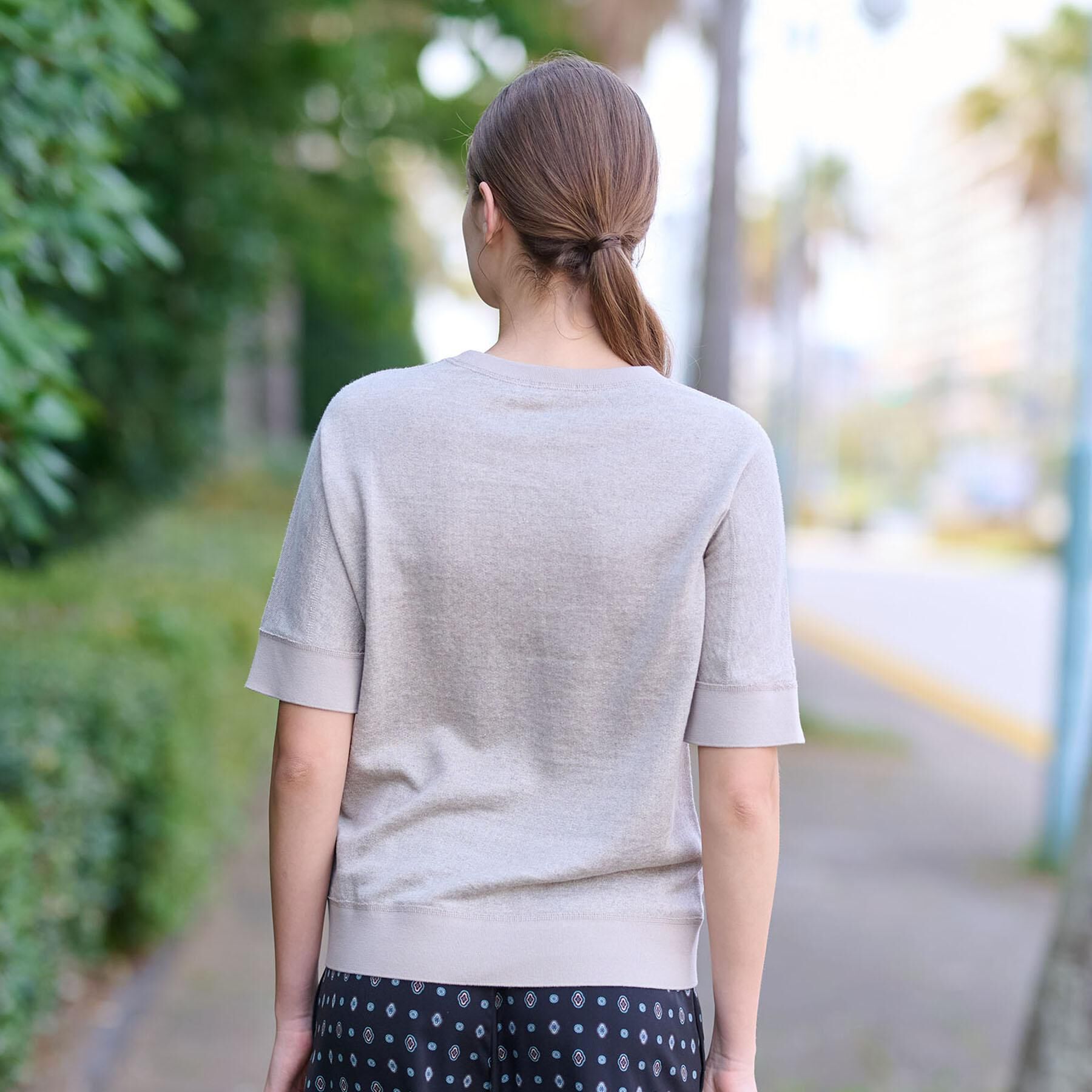 DRESSTERIOR「【毎年人気！／洗える】リネン裏毛ハーフスリーブプルオーバー」|Tシャツ・カットソー|