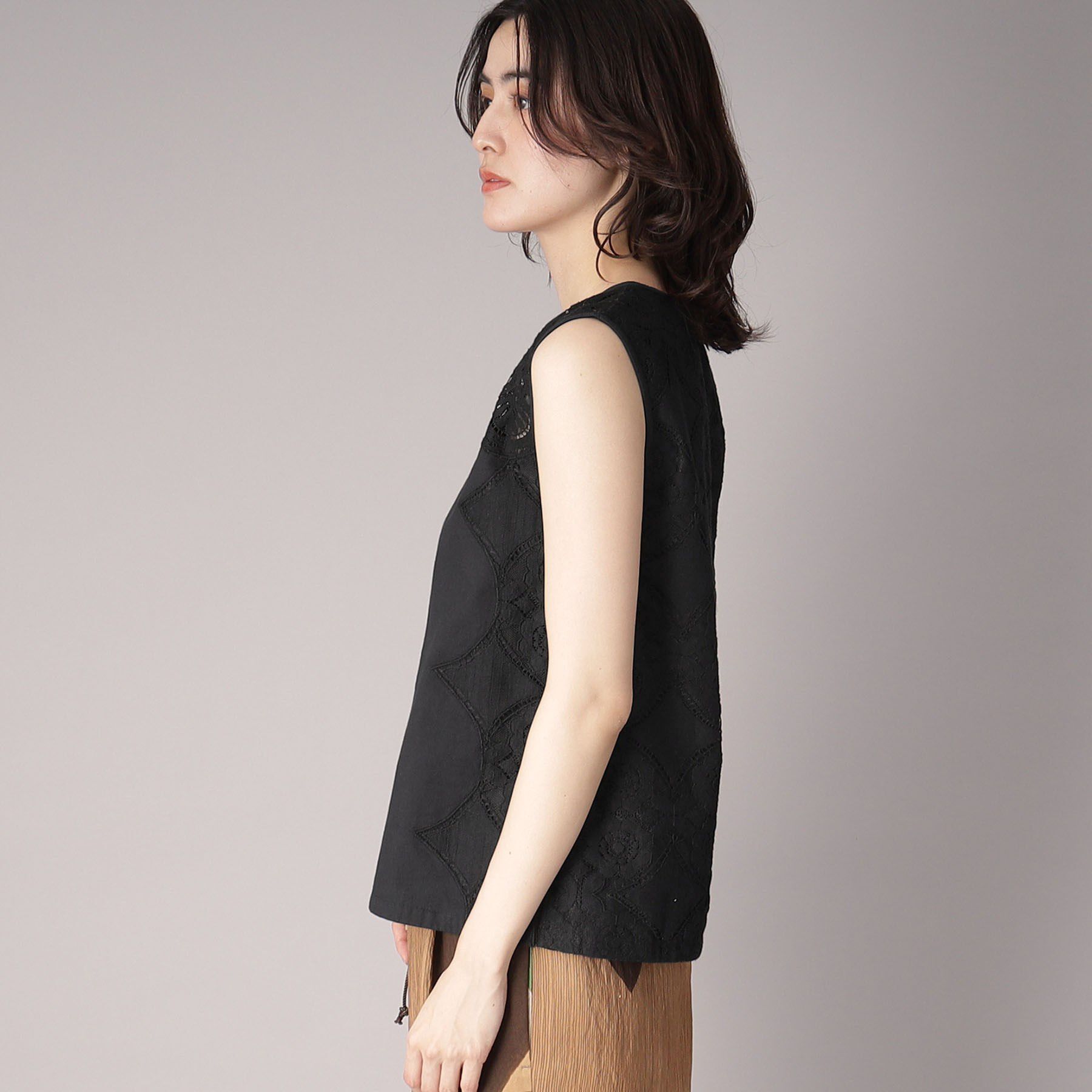 DRESSTERIOR「【コットン100％/洗える】パネルレースブラウス」|シャツ・ブラウス|