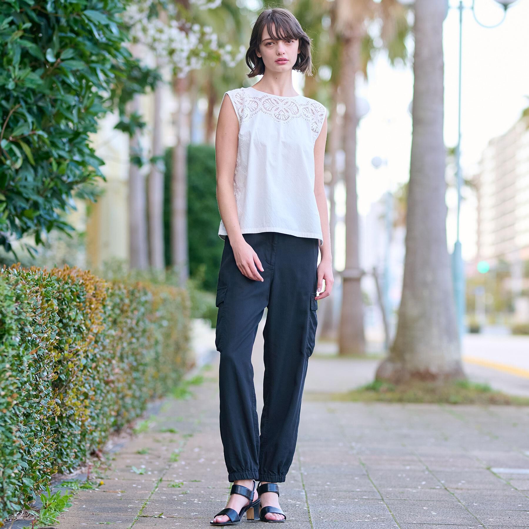 DRESSTERIOR「【コットン100％/洗える】パネルレースブラウス」|シャツ・ブラウス|