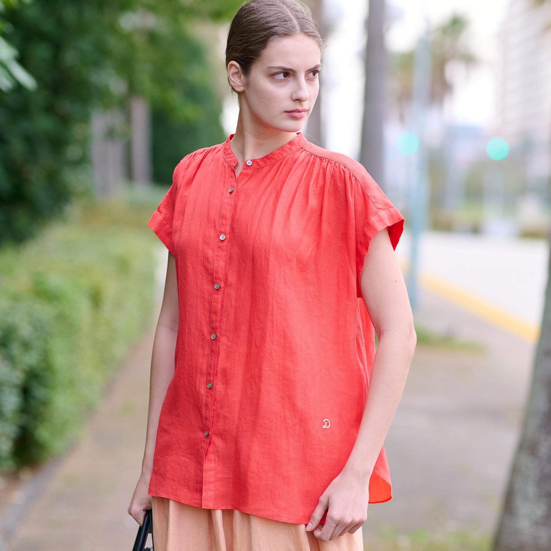 DRESSTERIOR「ガーメントダイラミーフレンチシャツ」|シャツ・ブラウス|