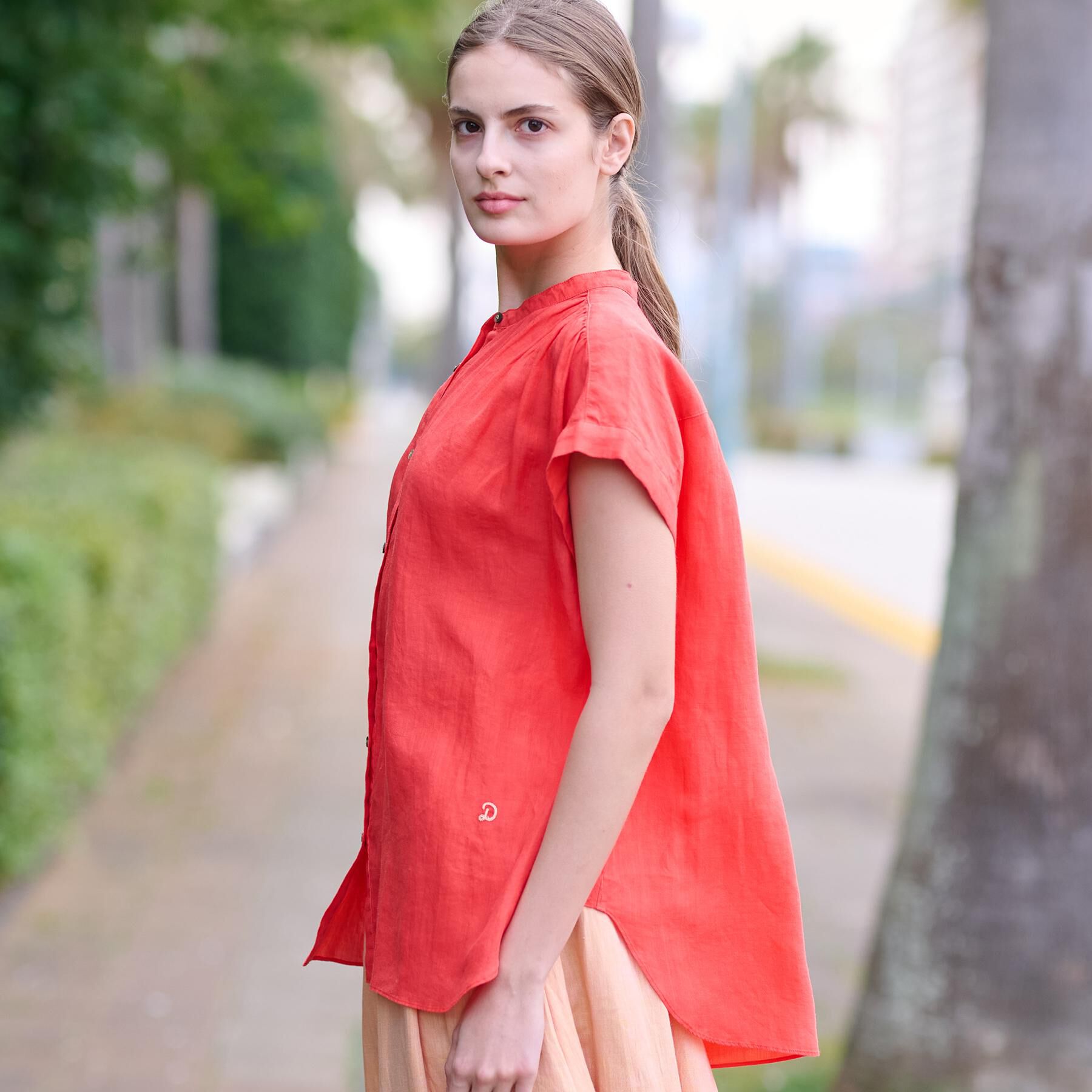 DRESSTERIOR「ガーメントダイラミーフレンチシャツ」|シャツ・ブラウス|