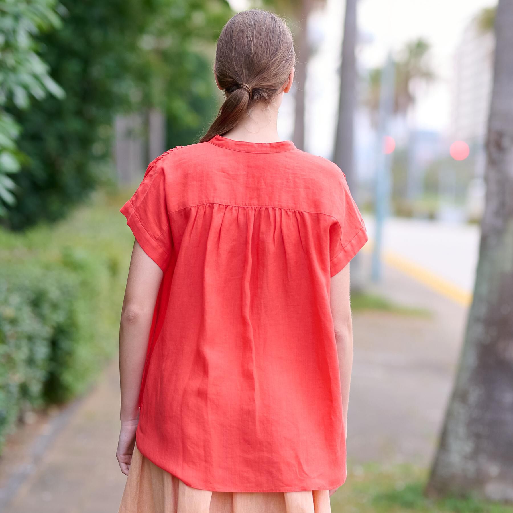 DRESSTERIOR「ガーメントダイラミーフレンチシャツ」|シャツ・ブラウス|