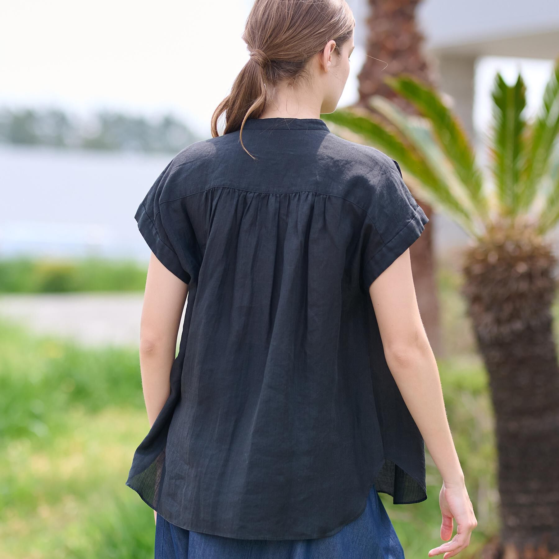 DRESSTERIOR「ガーメントダイラミーフレンチシャツ」|シャツ・ブラウス|