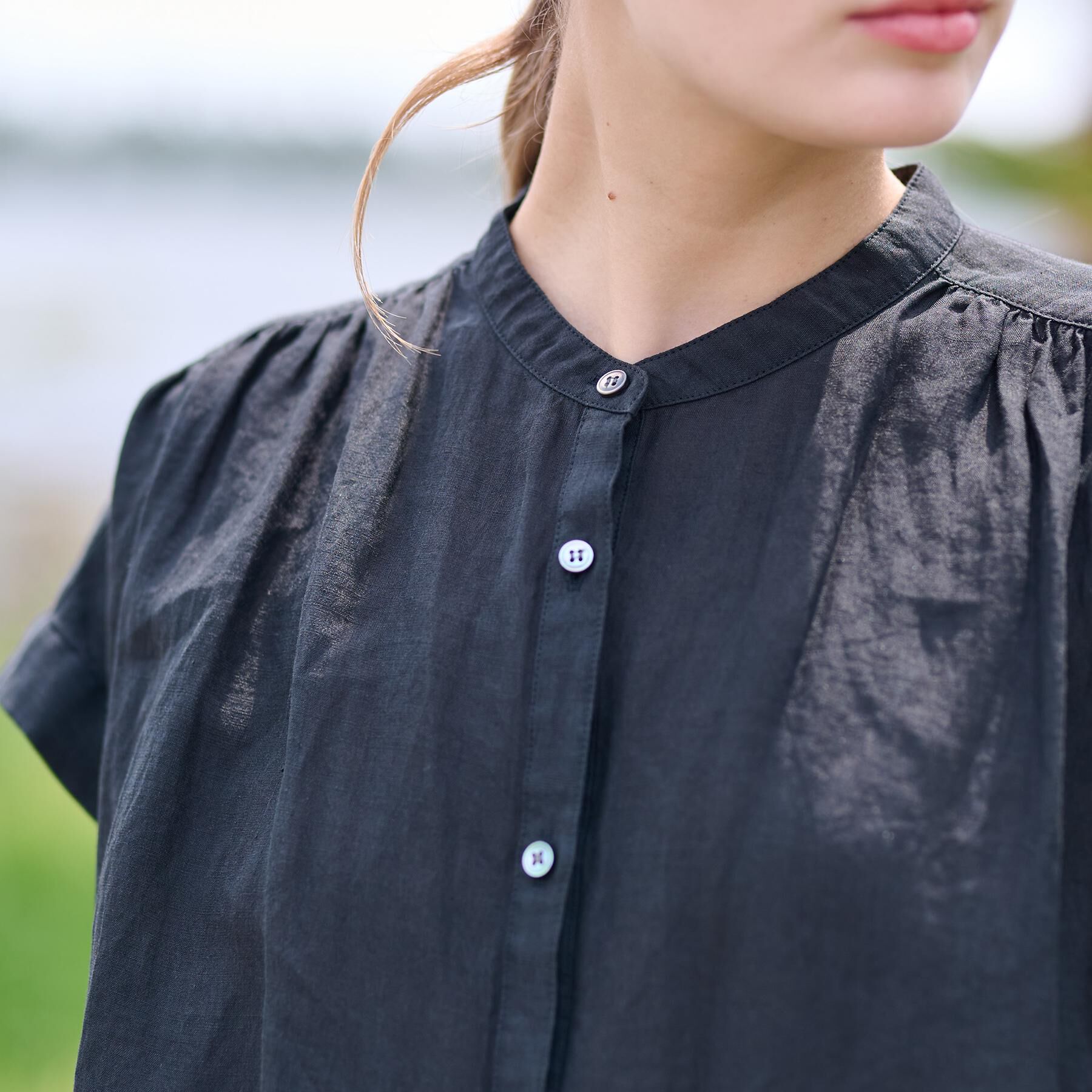 DRESSTERIOR「ガーメントダイラミーフレンチシャツ」|シャツ・ブラウス|