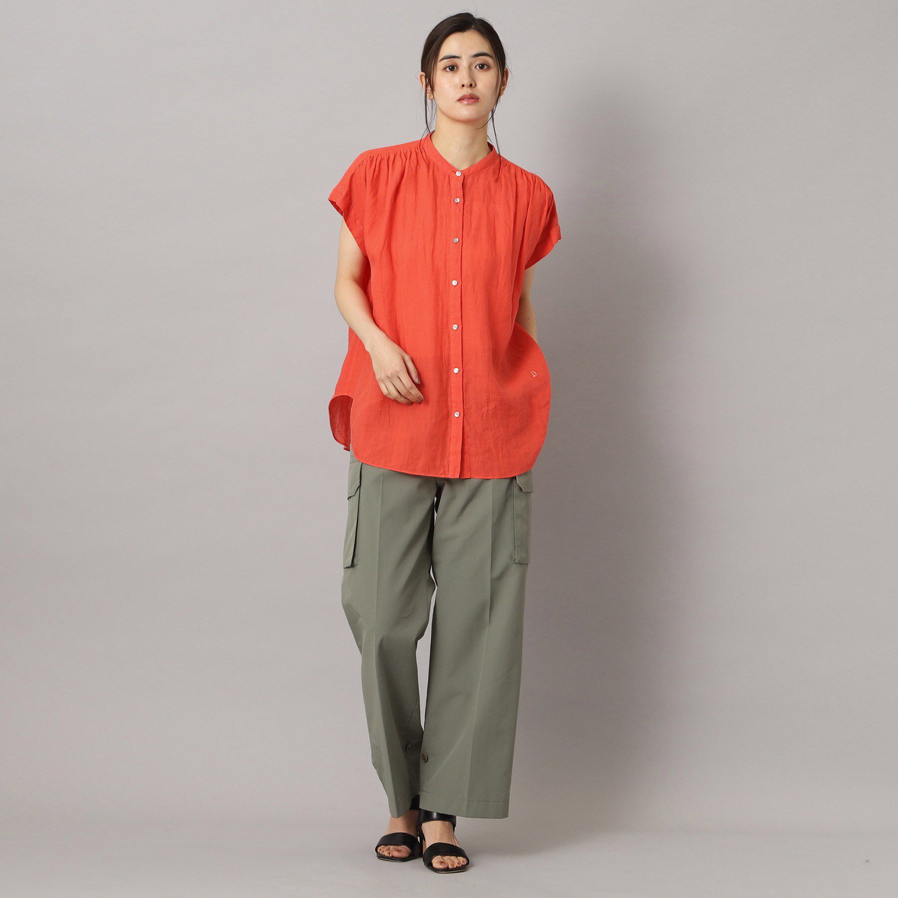 DRESSTERIOR「ガーメントダイラミーフレンチシャツ」|シャツ・ブラウス|