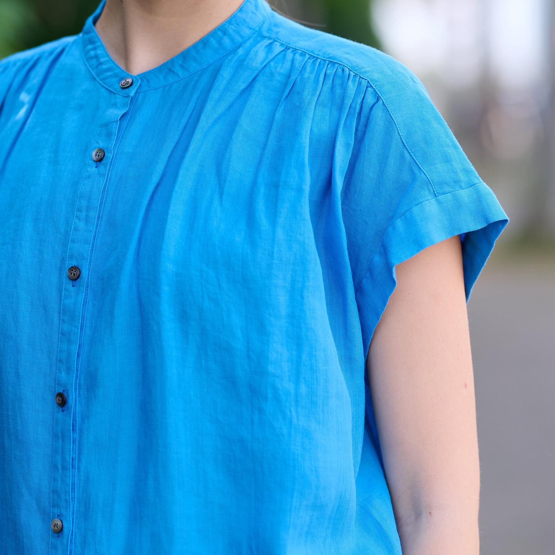 DRESSTERIOR「ガーメントダイラミーフレンチシャツ」|シャツ・ブラウス|