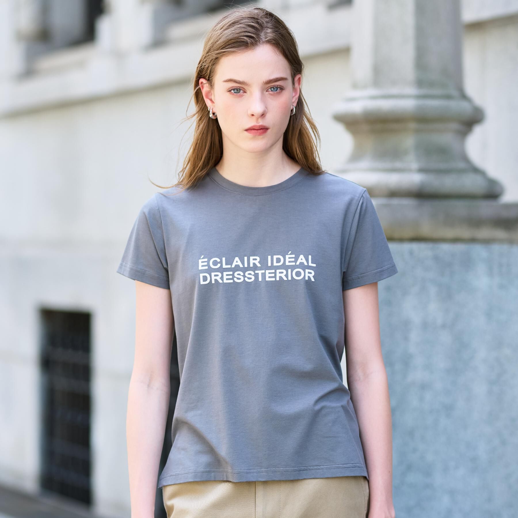 DRESSTERIOR「クリア天竺ロゴTシャツ」|Tシャツ・カットソー|