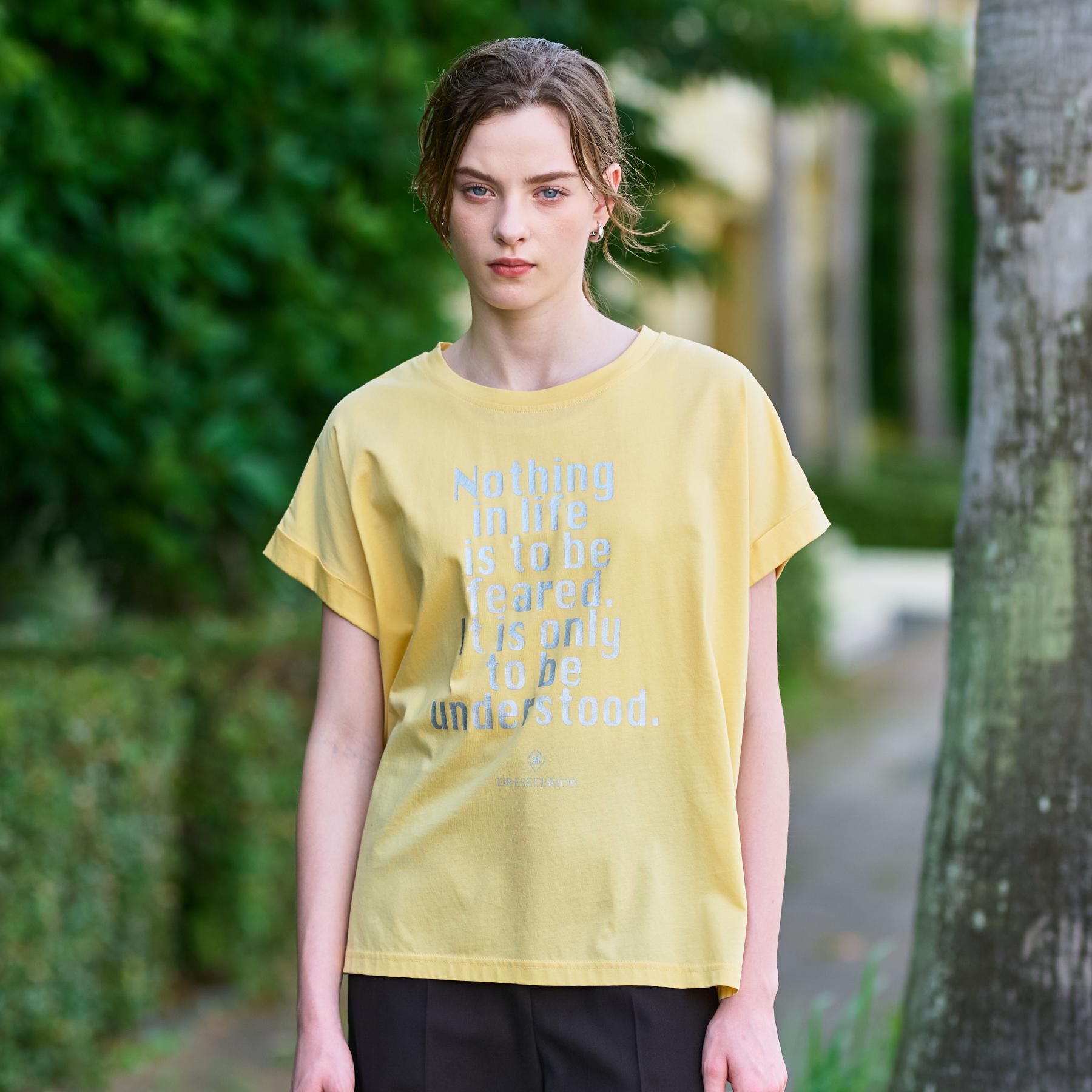 DRESSTERIOR「箔PTドルマンスリーブロゴTシャツ」|Tシャツ・カットソー|