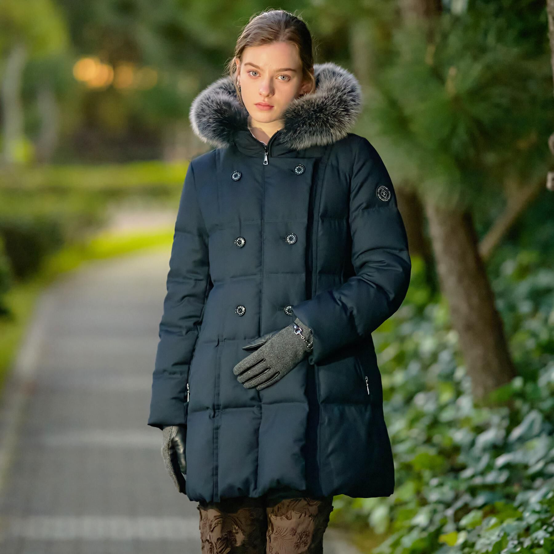 DRESSTERIOR「【CLASSY.12月号掲載】ブルーFOXファーナポレオンホワイトグースダウン」|ダウン|