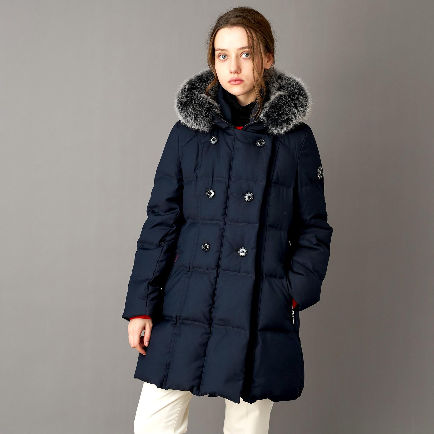 DRESSTERIOR「【CLASSY.12月号掲載】ブルーFOXファーナポレオンホワイトグースダウン」|ダウン|