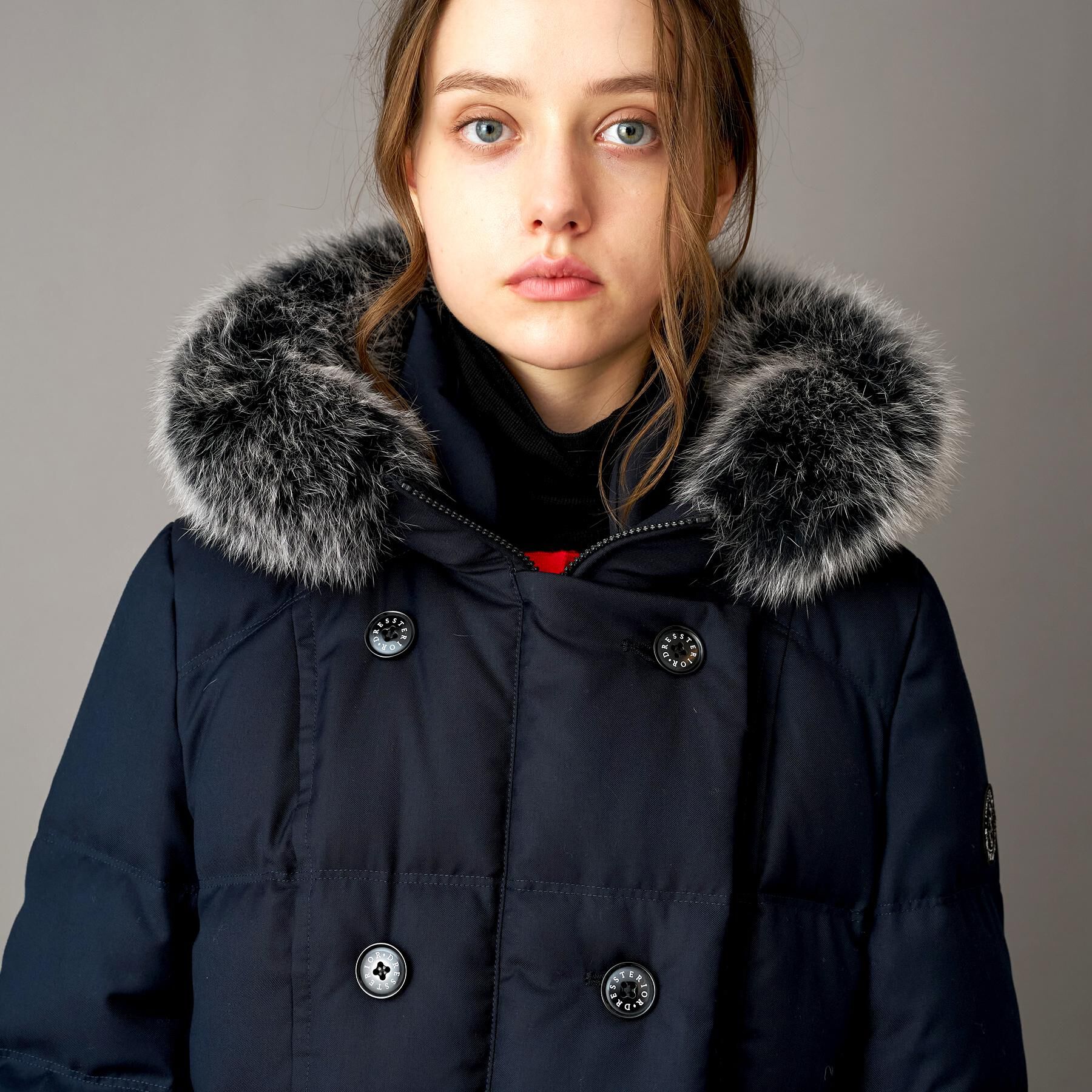 DRESSTERIOR「【CLASSY.12月号掲載】ブルーFOXファーナポレオンホワイトグースダウン」|ダウン|