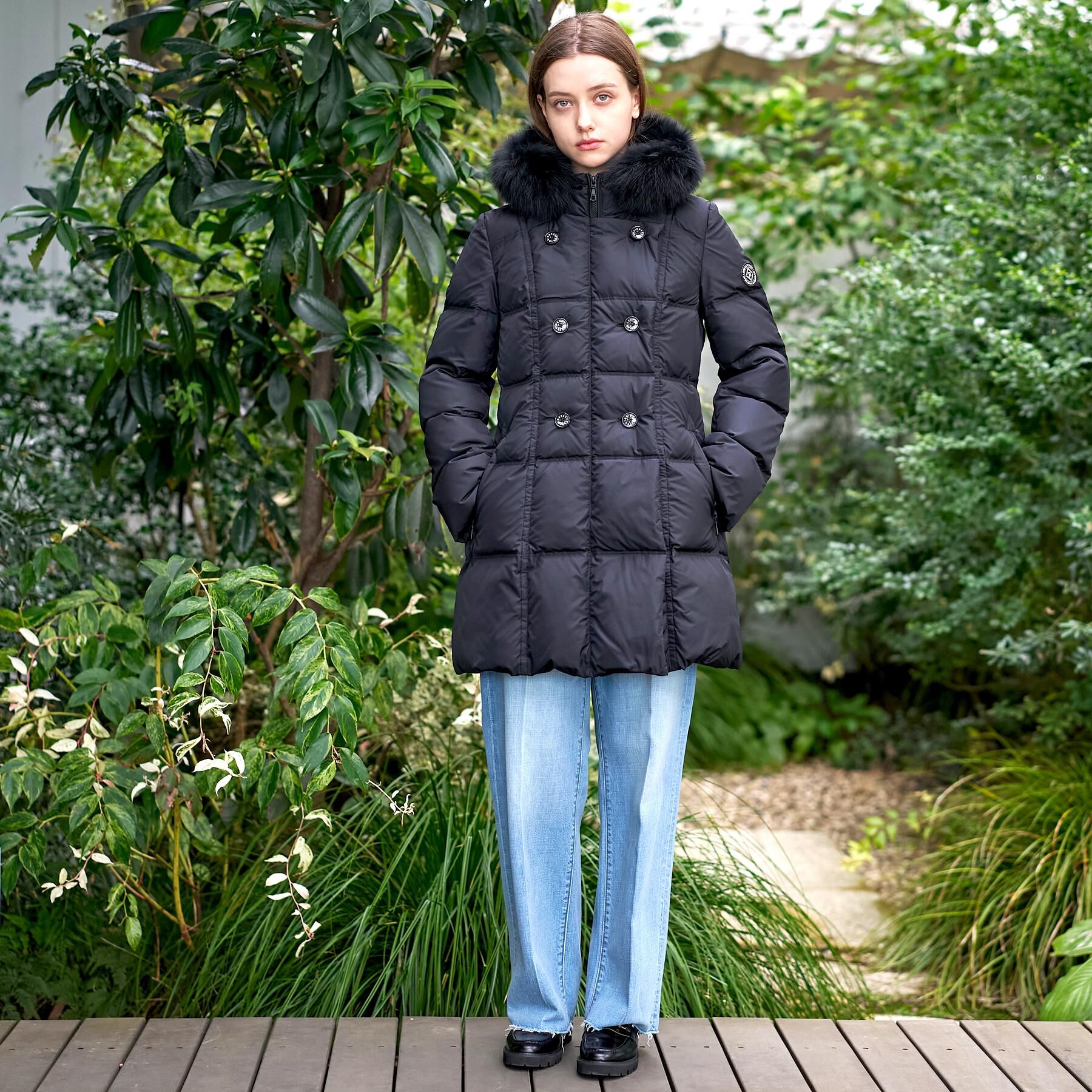 DRESSTERIOR「【CLASSY.12月号掲載】ブルーFOXファーナポレオンホワイトグースダウン」|ダウン|