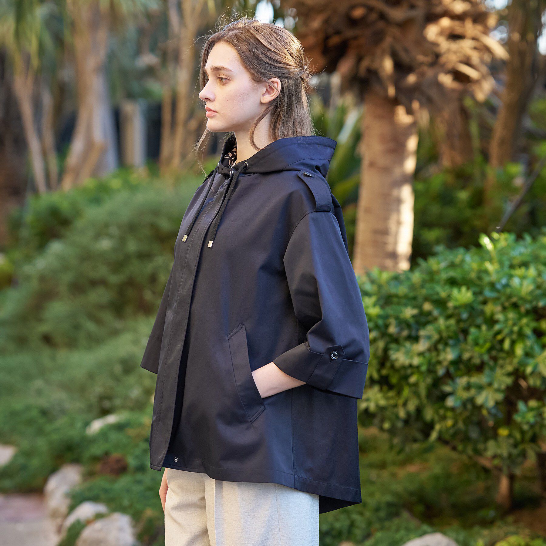 DRESSTERIOR「【撥水素材】Aラインモッズコート」|ブルゾン・スタジャン|