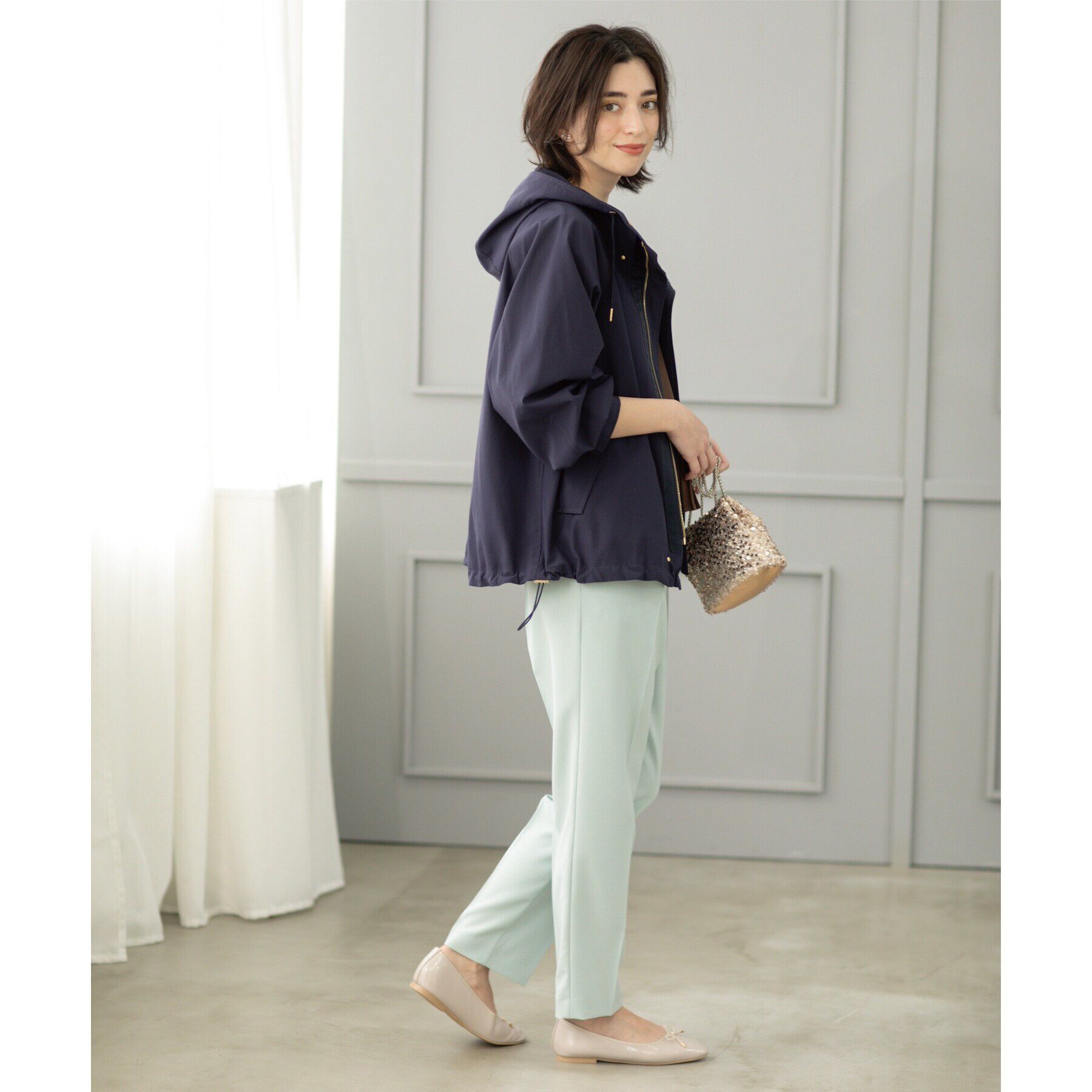 OPAQUE.CLIP「《SS-LLsize》美脚ストレッチイージーテーパードパンツ【洗濯機洗い可/防シワ】」|その他|