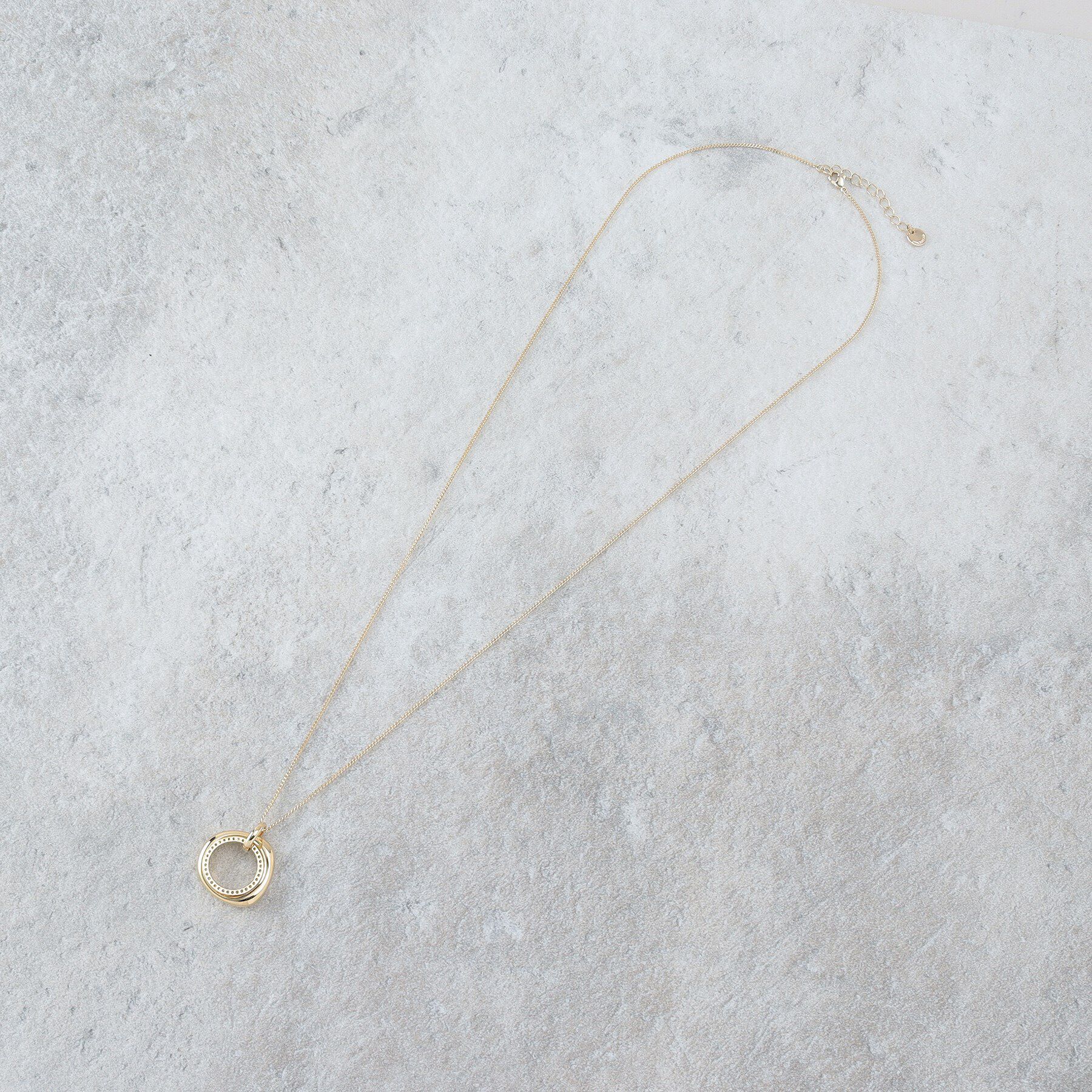 OPAQUE.CLIP「メタルビジューリングネックレス」|ネックレス|