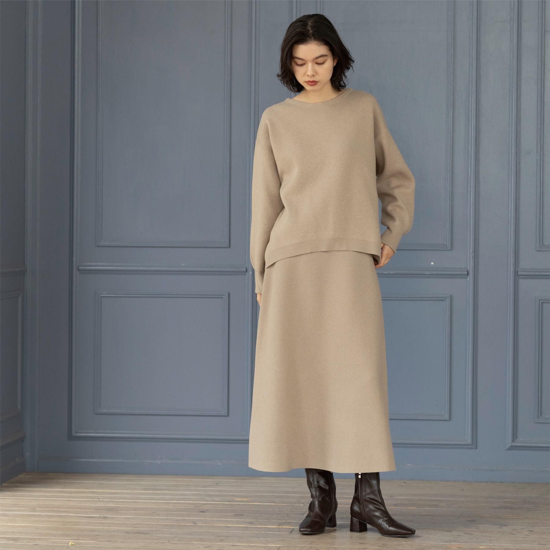 OPAQUE.CLIP「ニットフレアスカート/セットアップ対応【洗濯機OK】」|スカート|