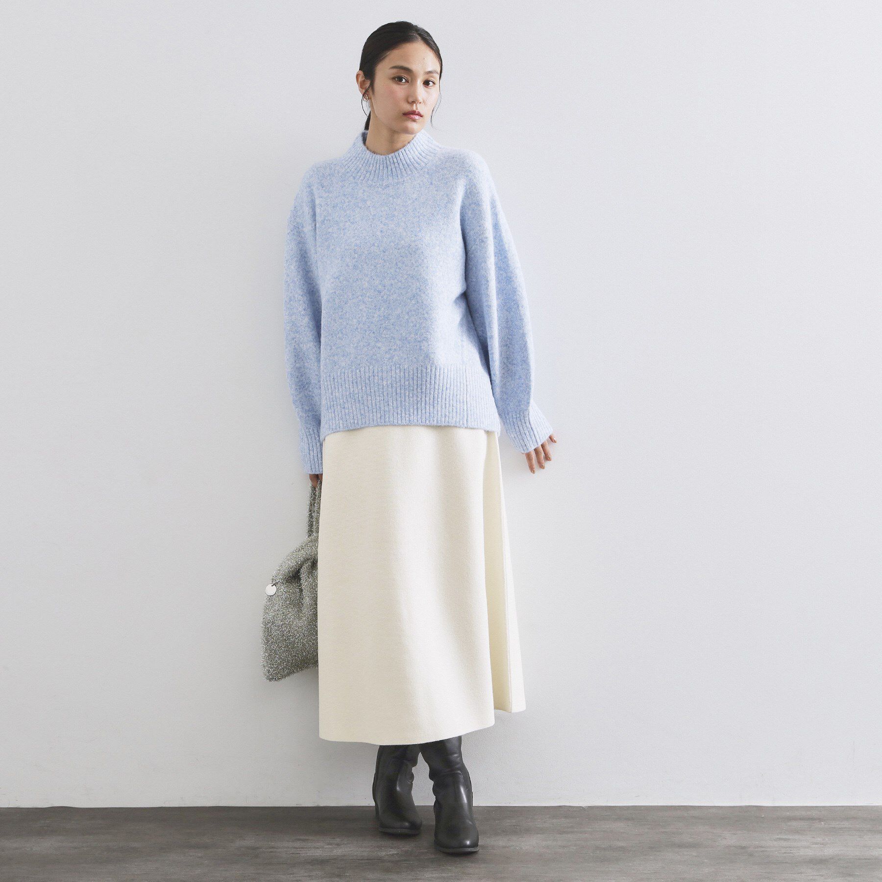 OPAQUE.CLIP「ニットフレアスカート/セットアップ対応【洗濯機OK】」|スカート|