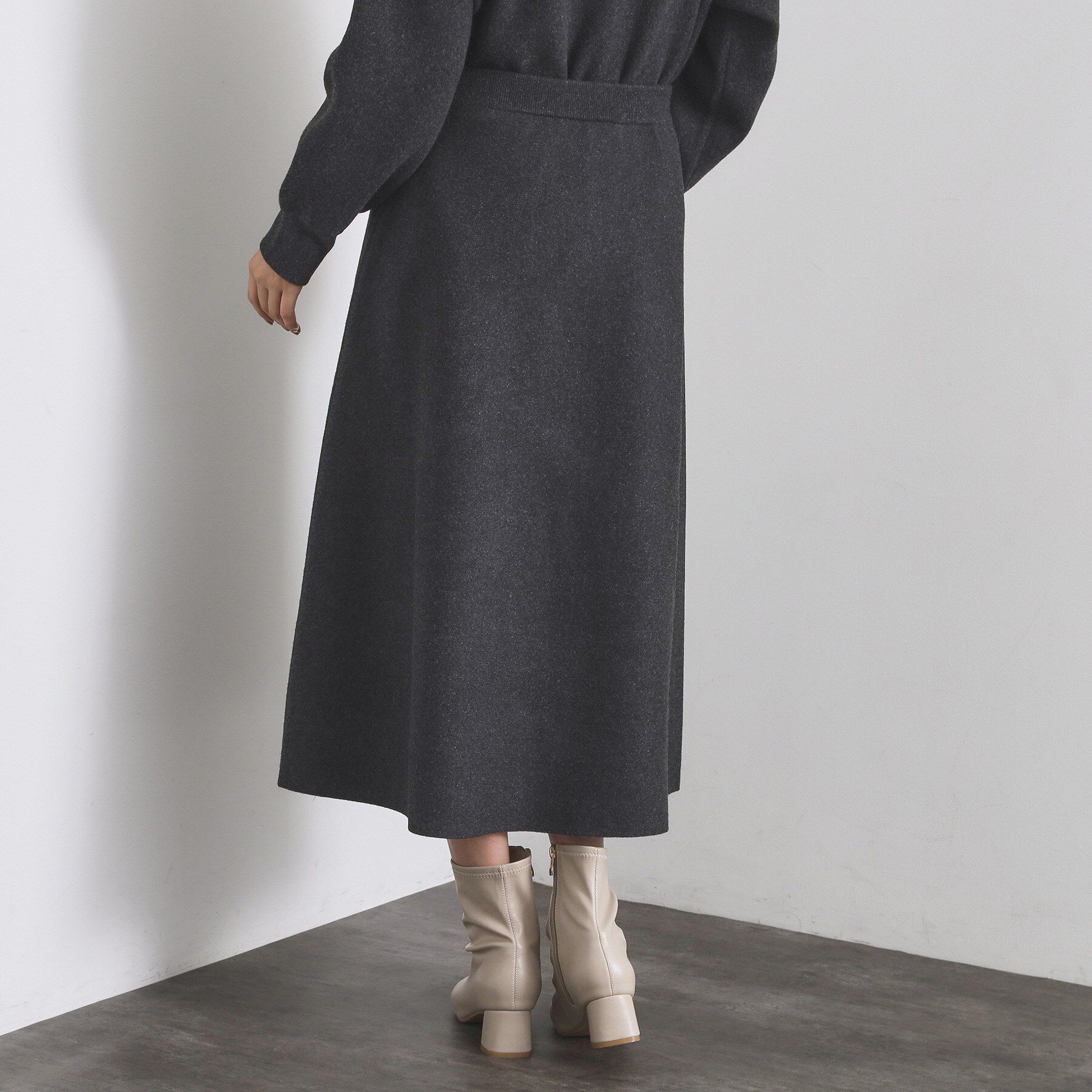 OPAQUE.CLIP「ニットフレアスカート/セットアップ対応【洗濯機OK】」|スカート|