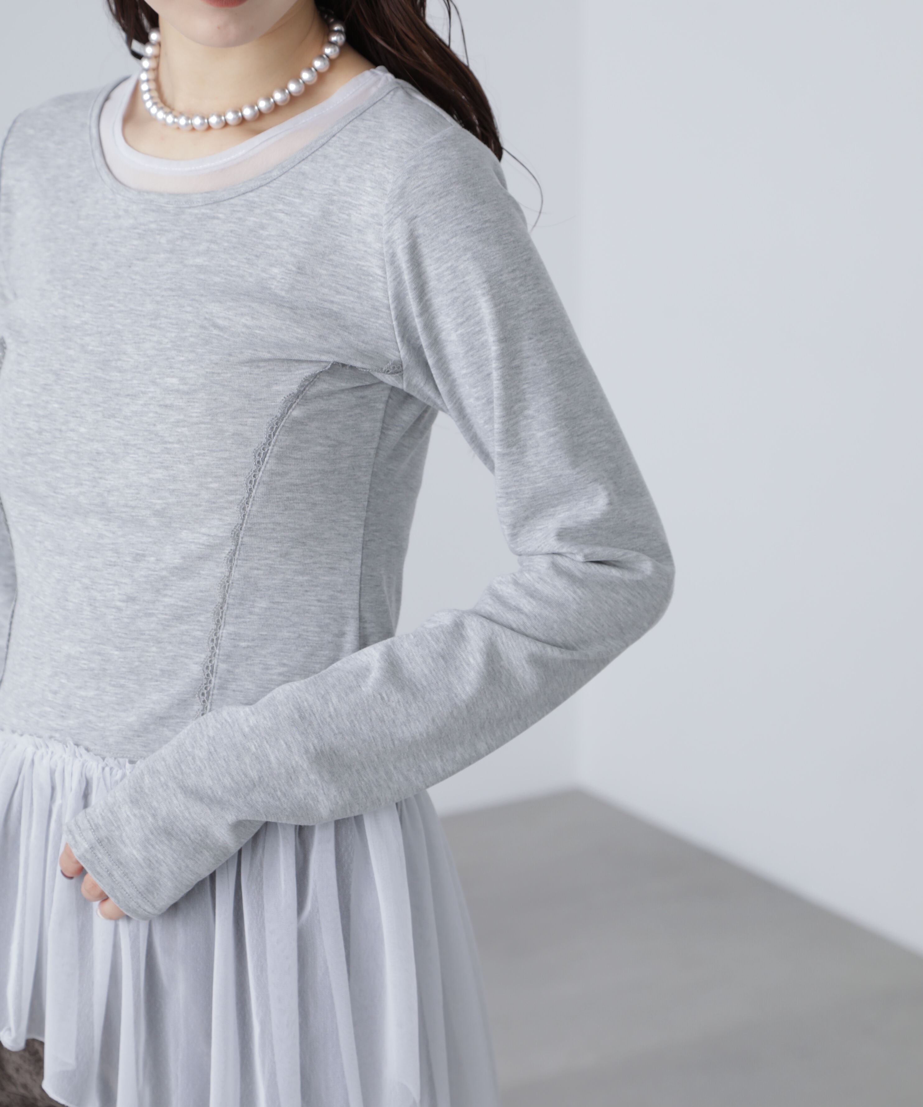  「イレヘムチュールドッキングカットソー」|Tシャツ・カットソー|