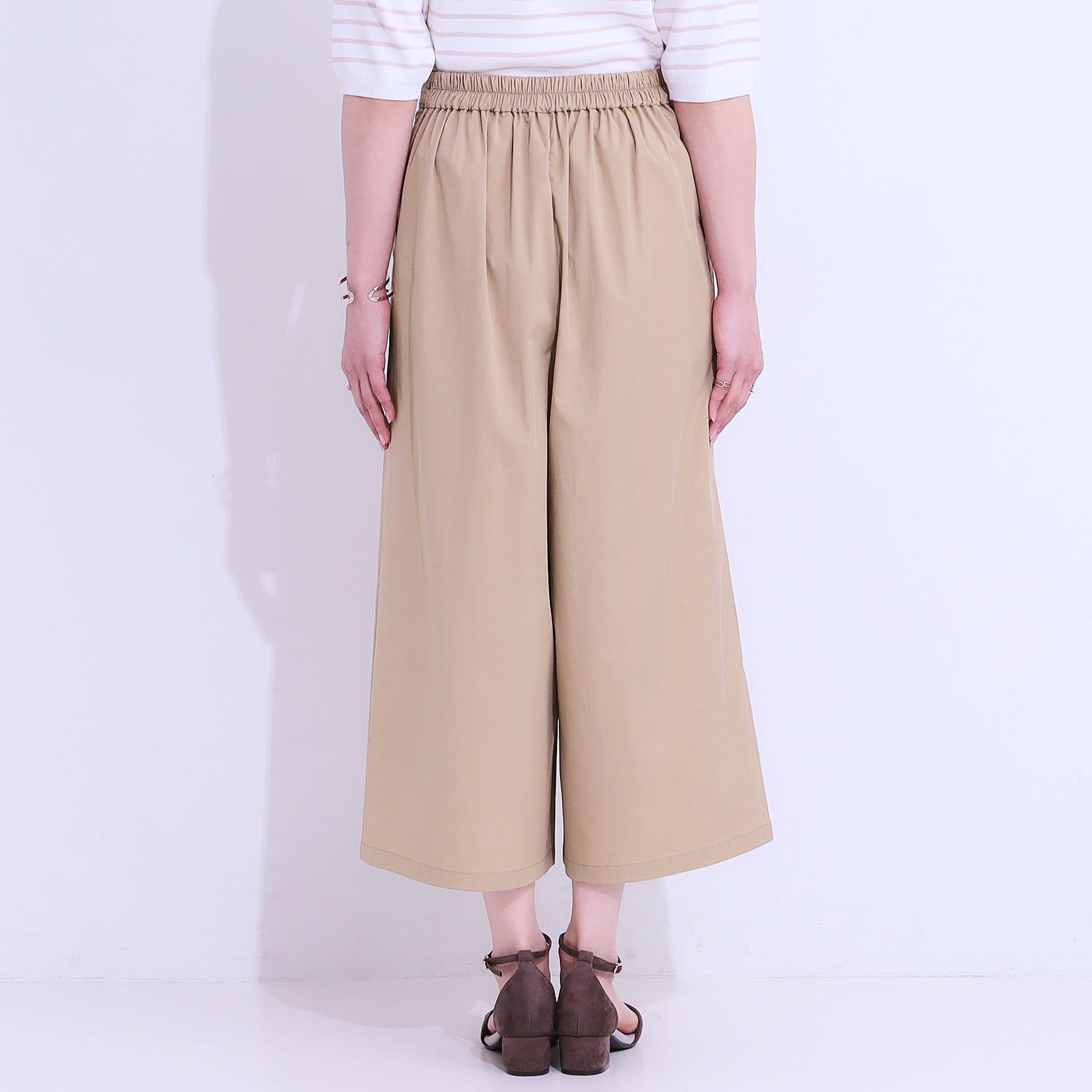 SHOO･LA･RUE「【ひんやり/UV】きれいめにもカジュアルにも ベイカーガウチョパンツ」|その他|