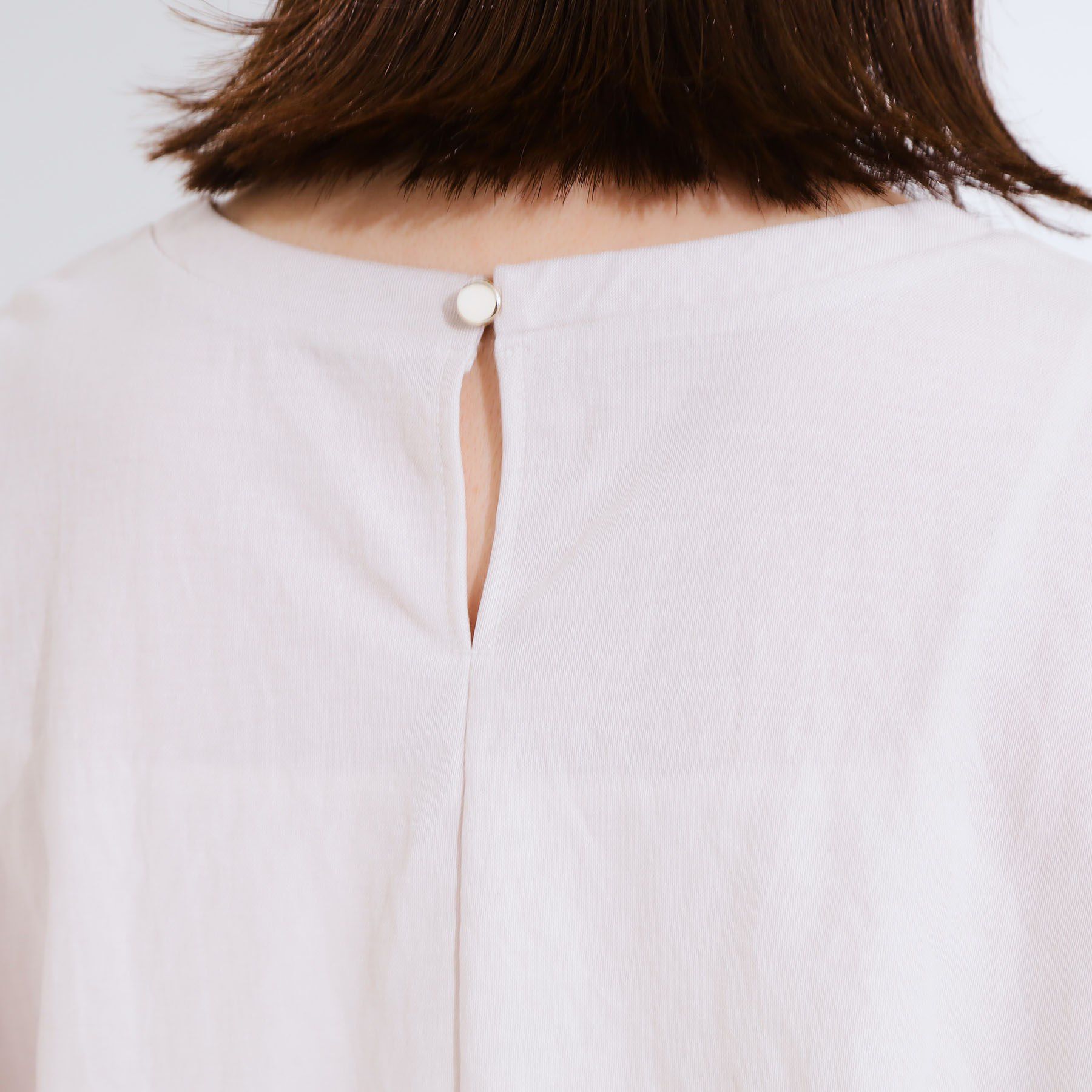 SHOO･LA･RUE「【セットアップ可/ひんやり/S-LL】きちんと感のあるフリル袖トップス」|Tシャツ・カットソー|