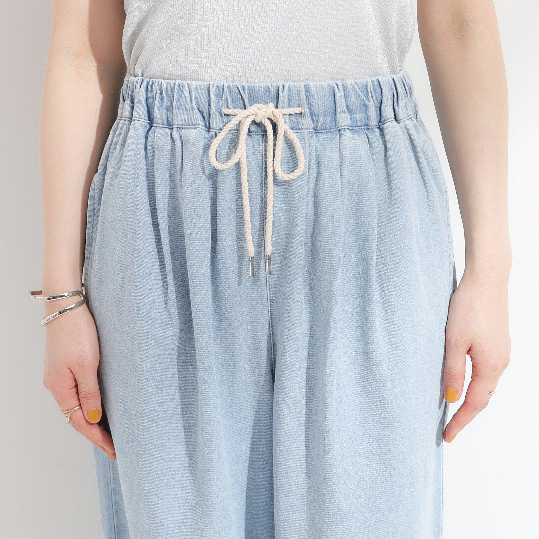 SHOO･LA･RUE「暑い夏も軽やかに デニムイージーワイドパンツ」|その他|